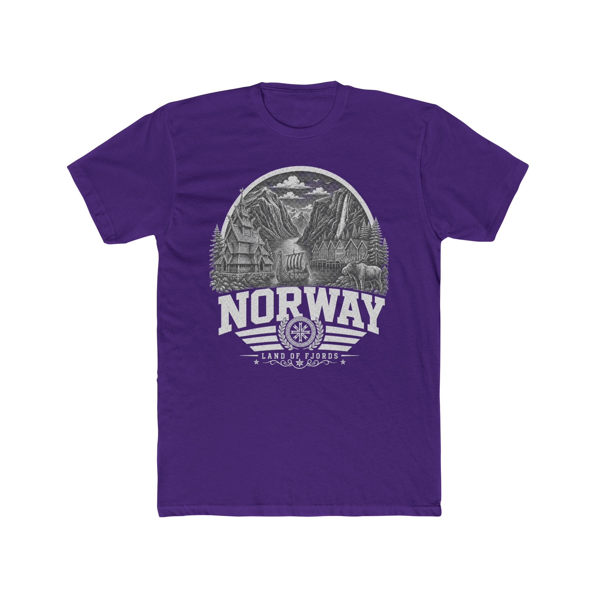 Norway vintage landmarks men's tee — iconic landmark design | Nameshi Destinations (view 13)