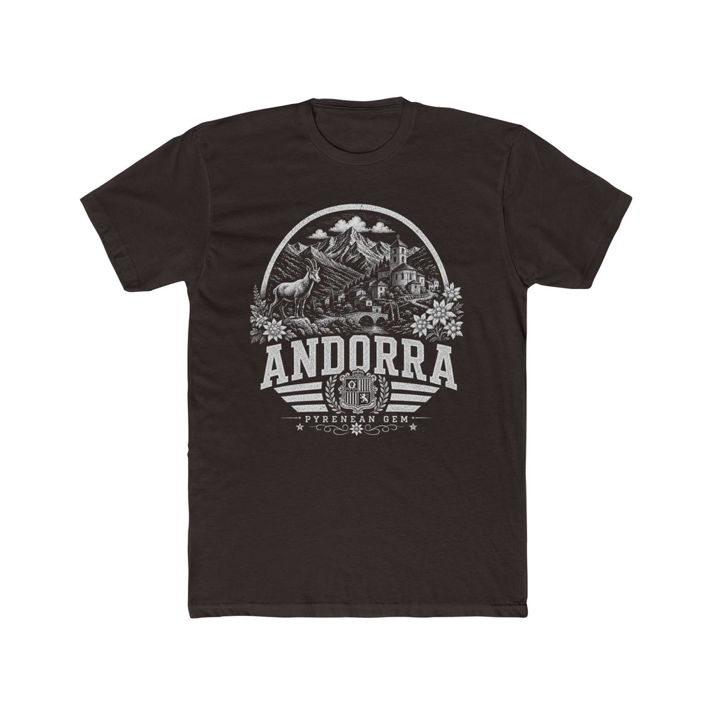 Andorra vintage landmarks men's tee — iconic landmark design | Nameshi Destinations (view 1)