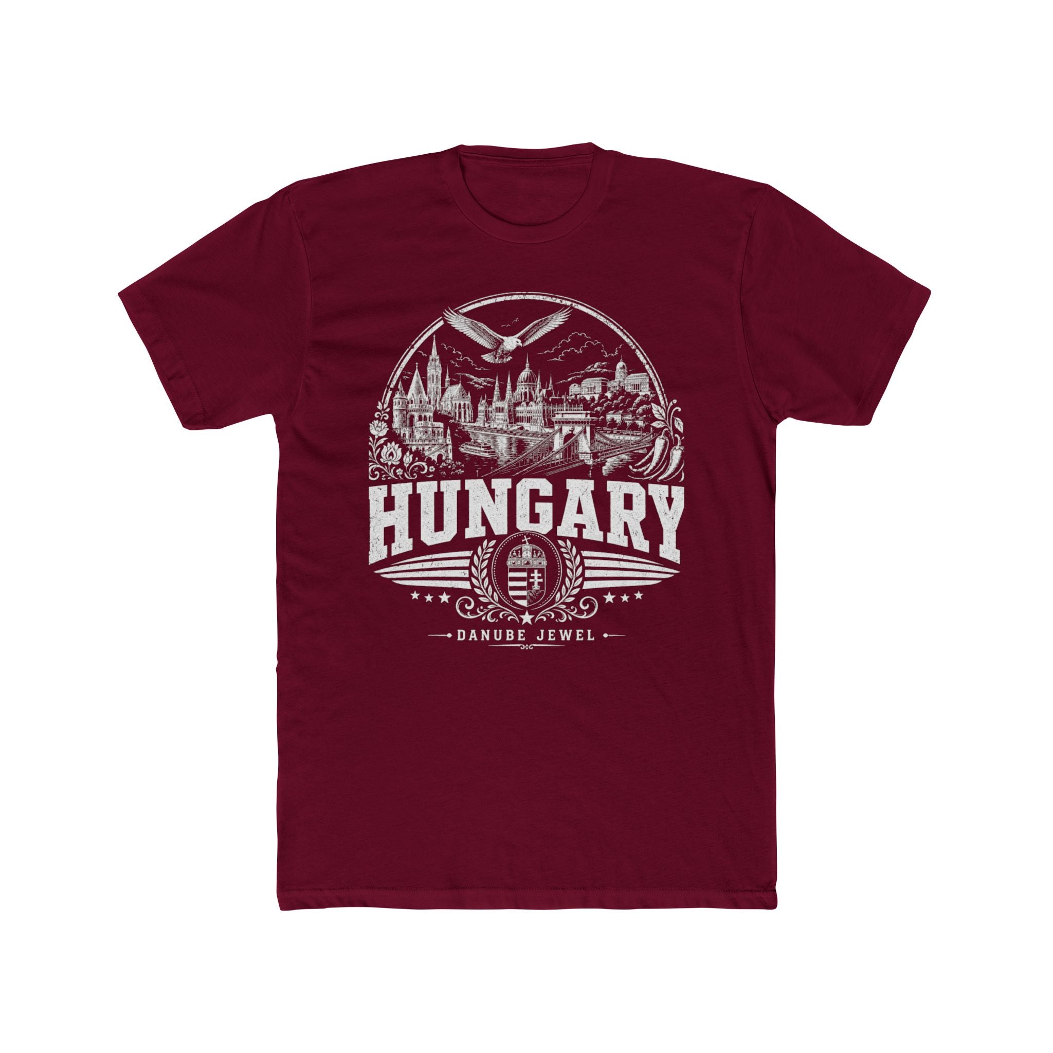 Hungary vintage landmarks men's tee — iconic landmark design | Nameshi Destinations (view 14)