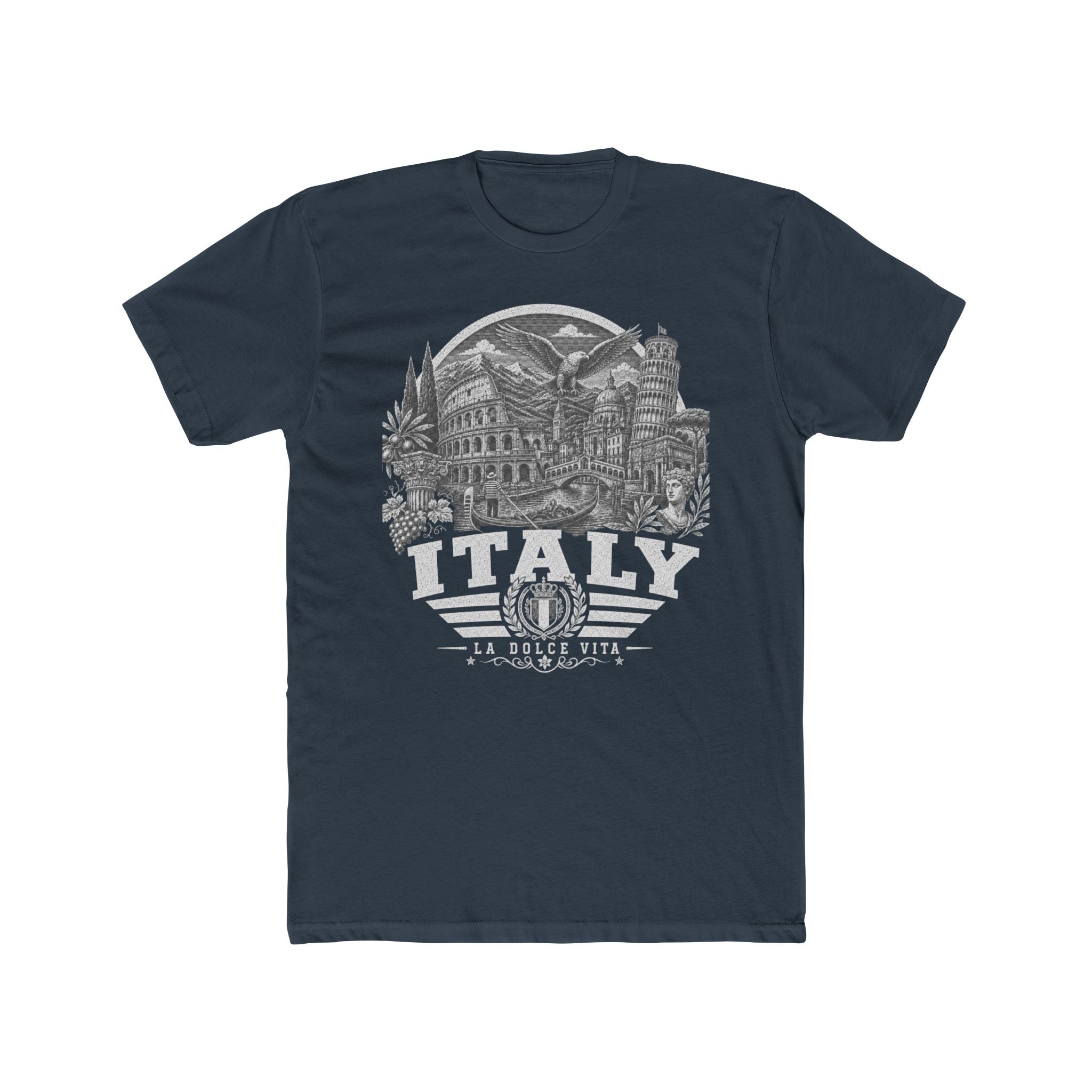 Italy vintage landmarks men's tee — iconic landmark design | Nameshi Destinations (view 8)