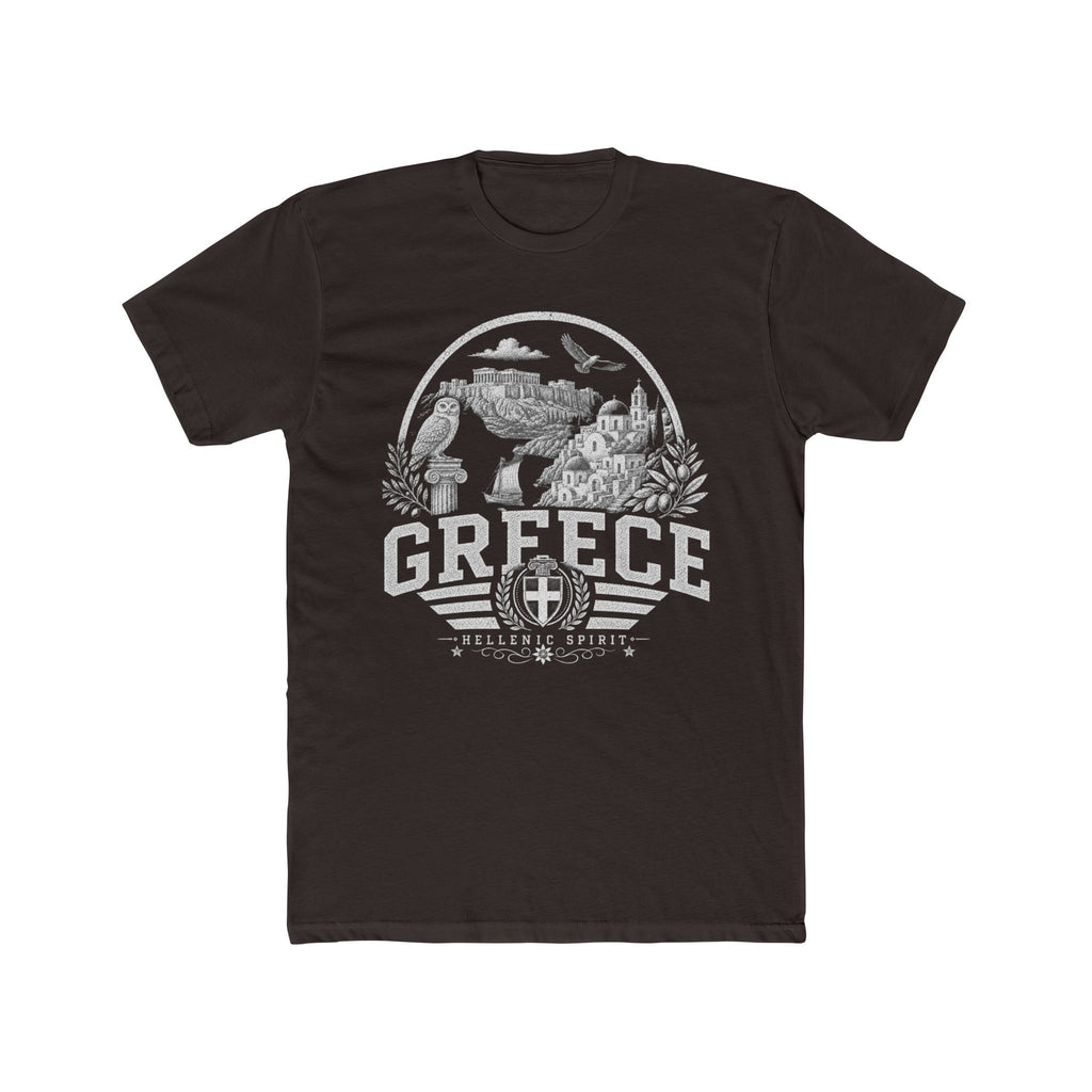 Greece vintage landmarks men's tee — iconic landmark design | Nameshi Destinations (view 1)