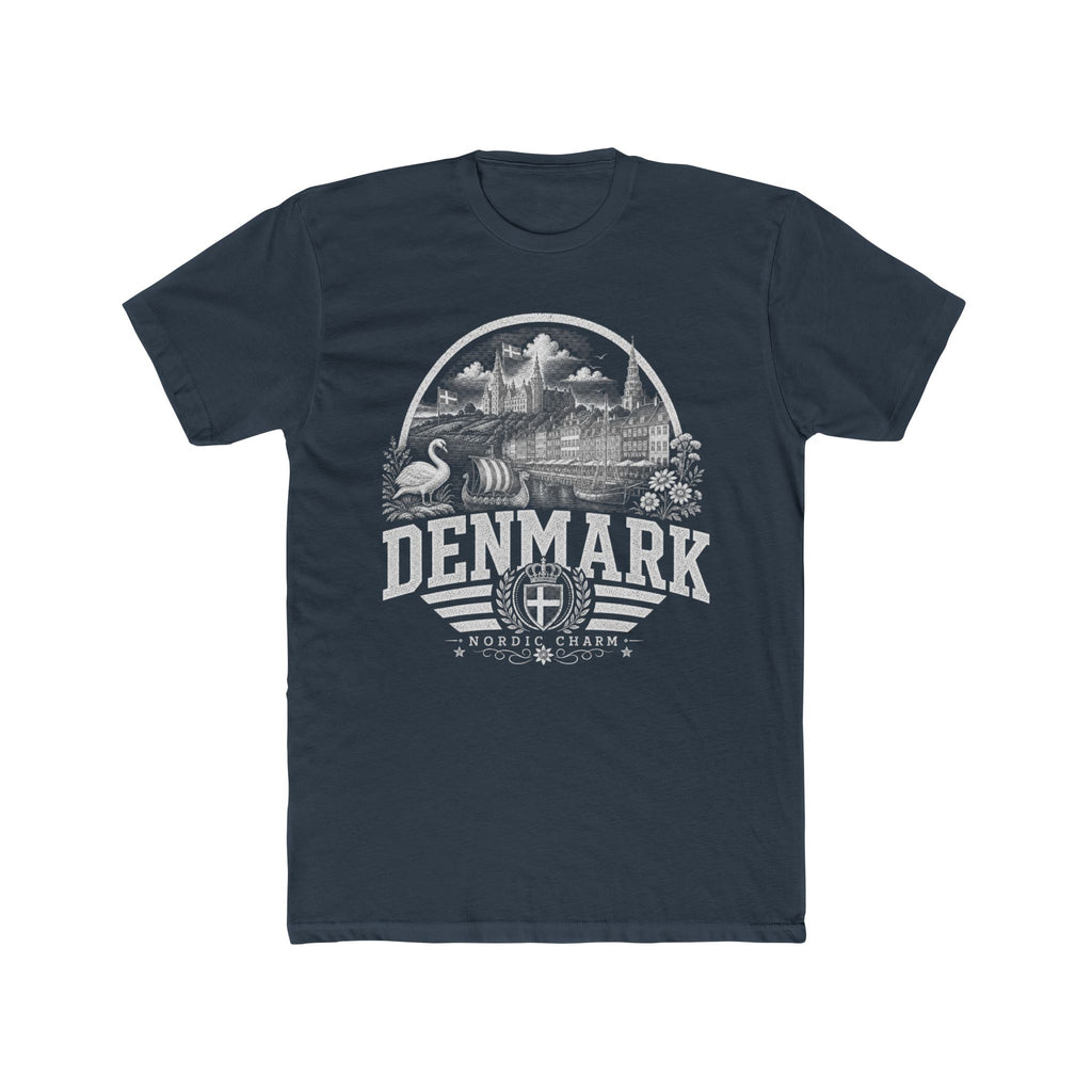 Denmark vintage landmarks men's tee — iconic landmark design | Nameshi Destinations (view 8)