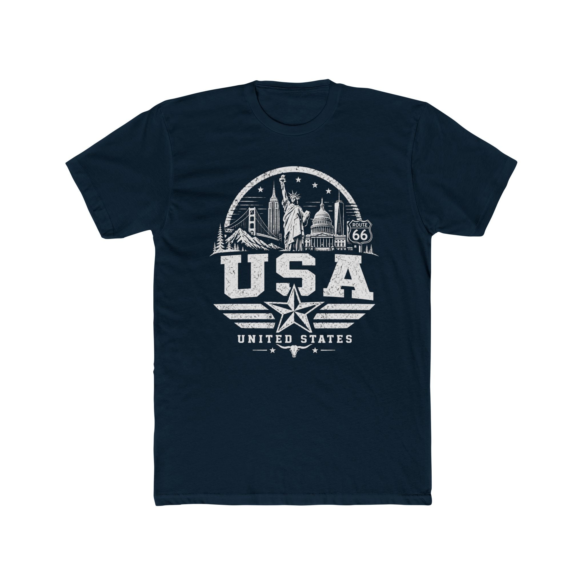 USA vintage landmarks men's tee — iconic landmark design | Nameshi Destinations (view 11)