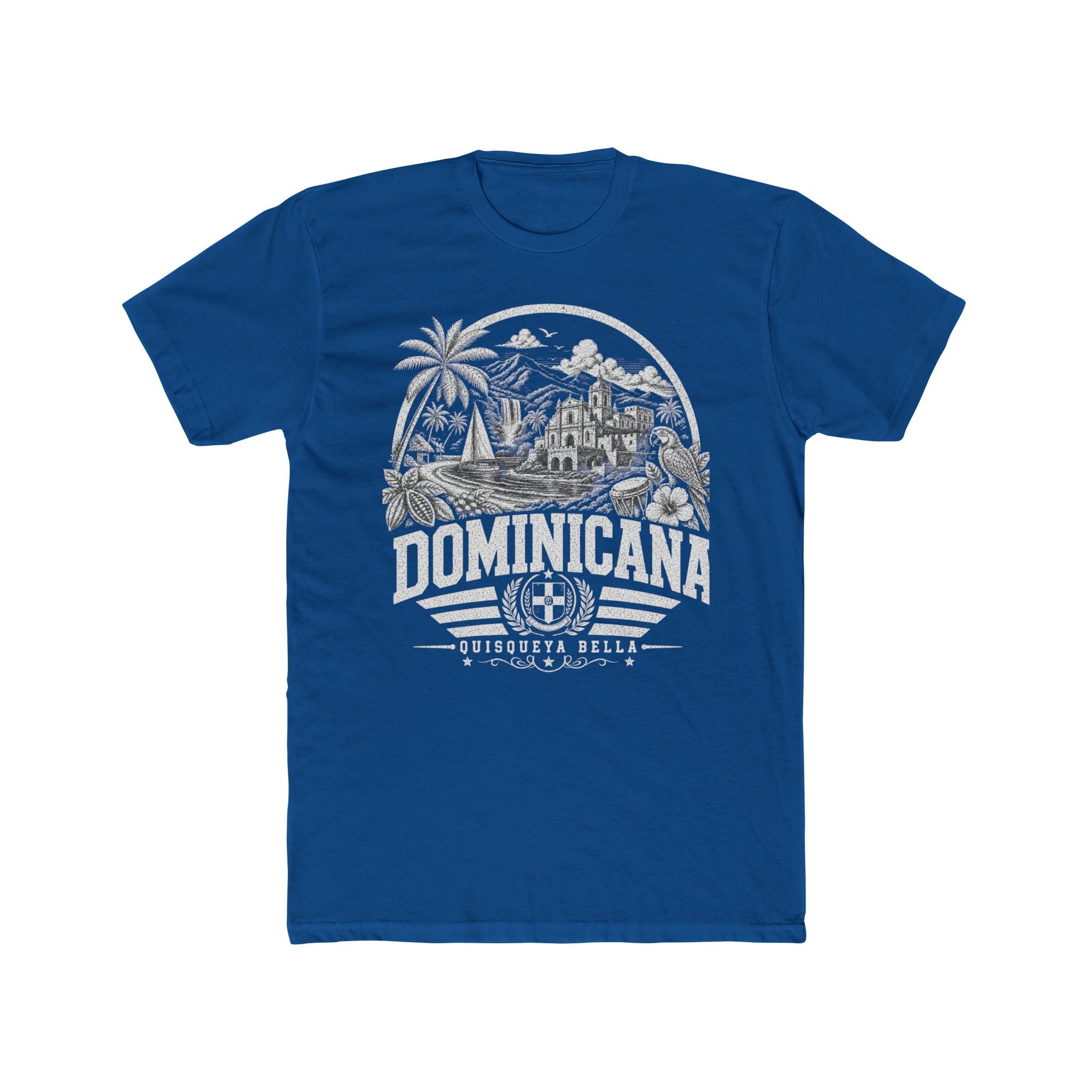 República Dominicana vintage landmarks men's tee — iconic landmark design | Nameshi Destinations (view 10)