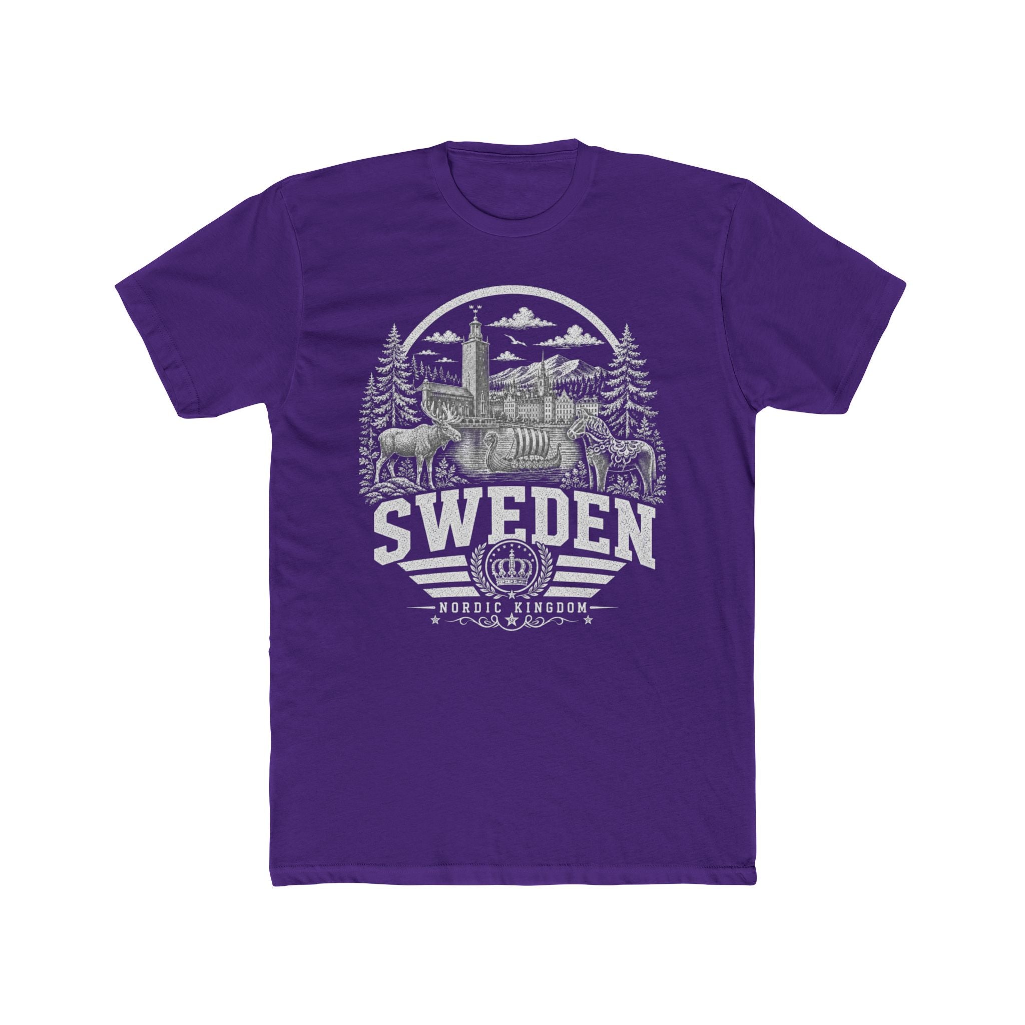 Sweden vintage landmarks men's tee — iconic landmark design | Nameshi Destinations (view 13)