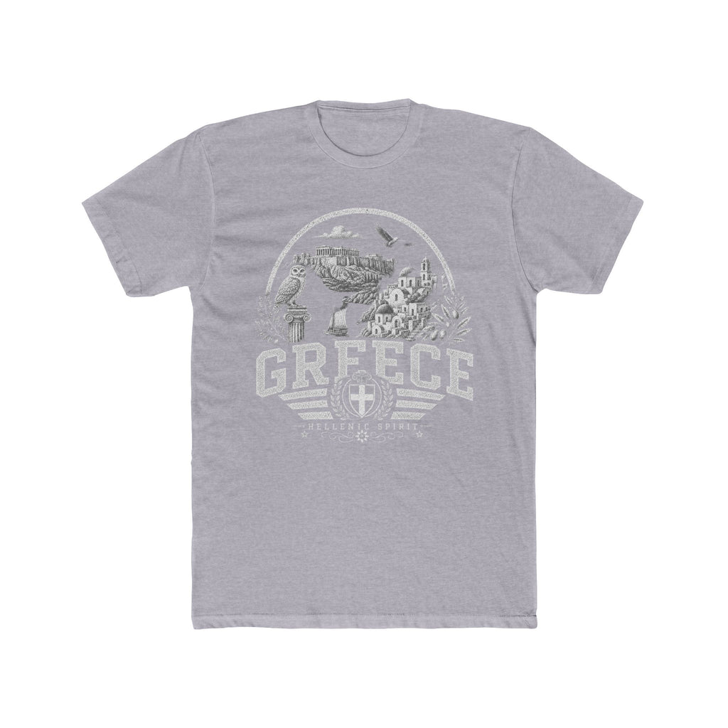Greece vintage landmarks men's tee — iconic landmark design | Nameshi Destinations (view 3)