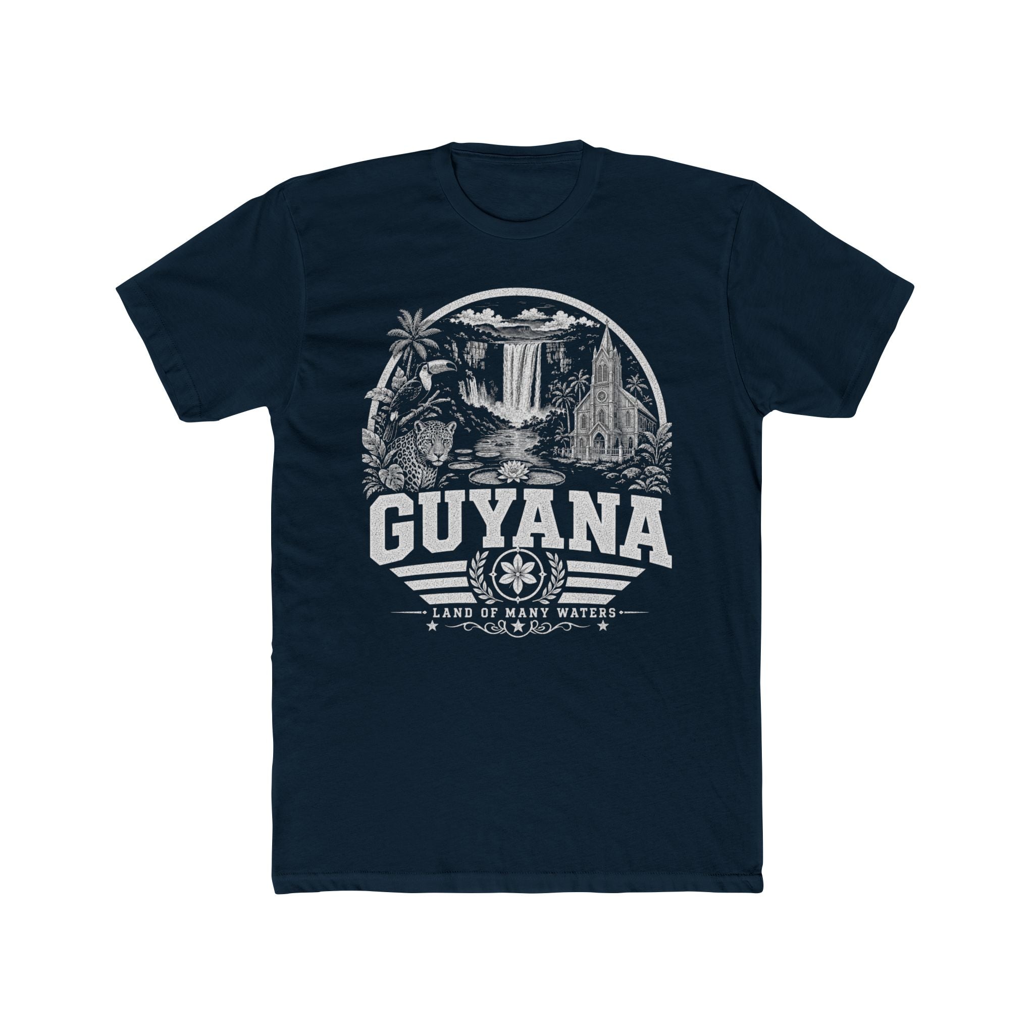 Guyana vintage landmarks men's tee — iconic landmark design | Nameshi Destinations (view 12)