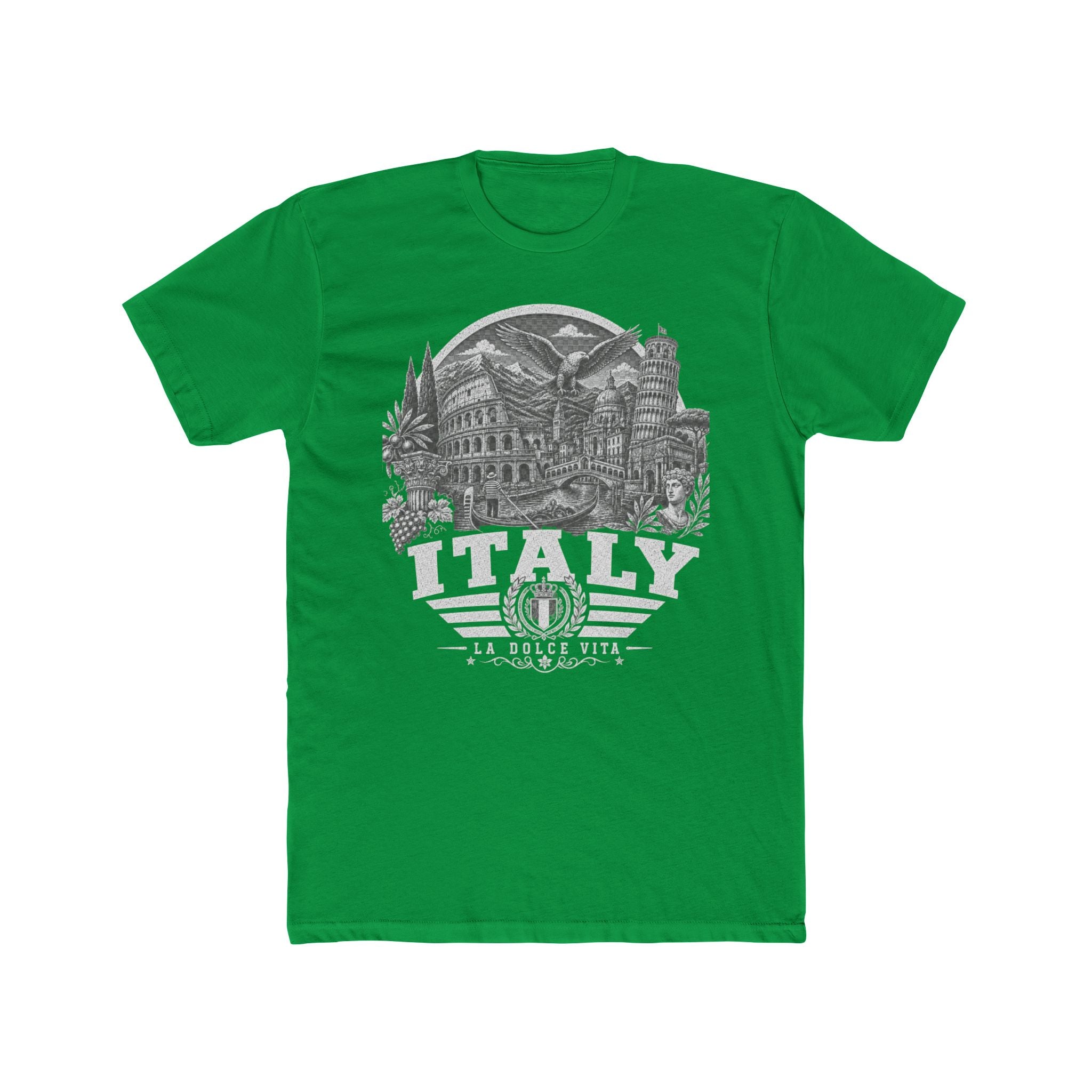 Italy vintage landmarks men's tee — iconic landmark design | Nameshi Destinations (view 6)