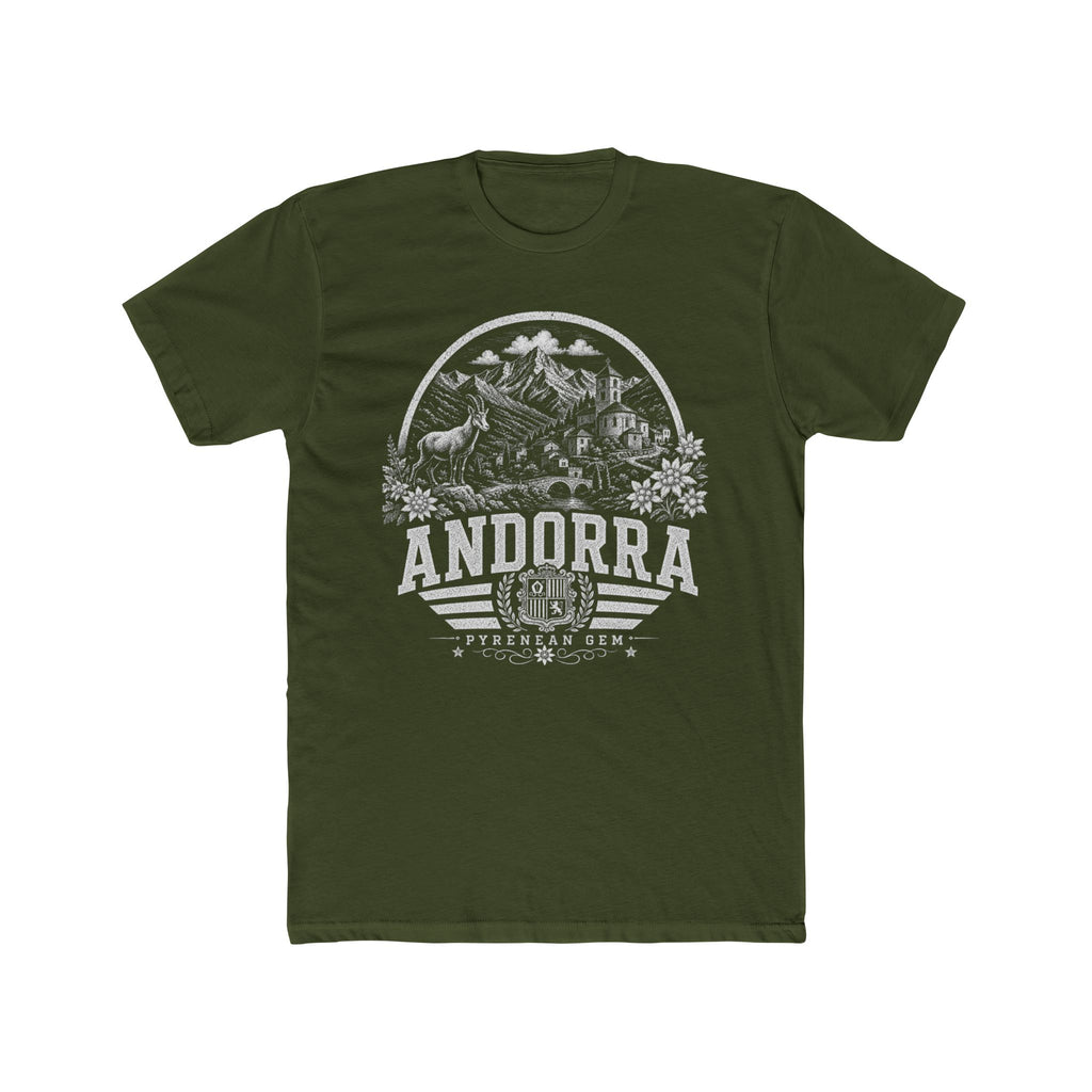 Andorra vintage landmarks men's tee — iconic landmark design | Nameshi Destinations (view 4)