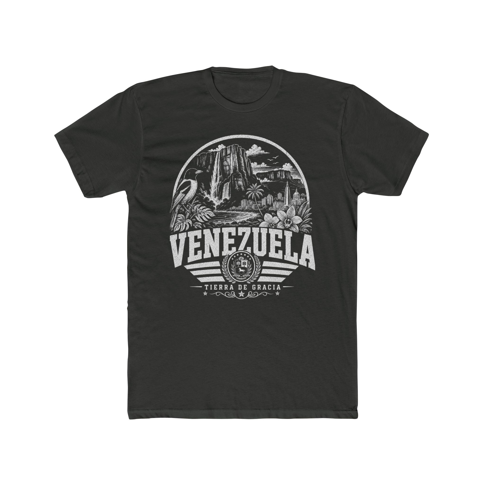 Venezuela vintage landmarks men's tee — iconic landmark design | Nameshi Destinations (view 5)