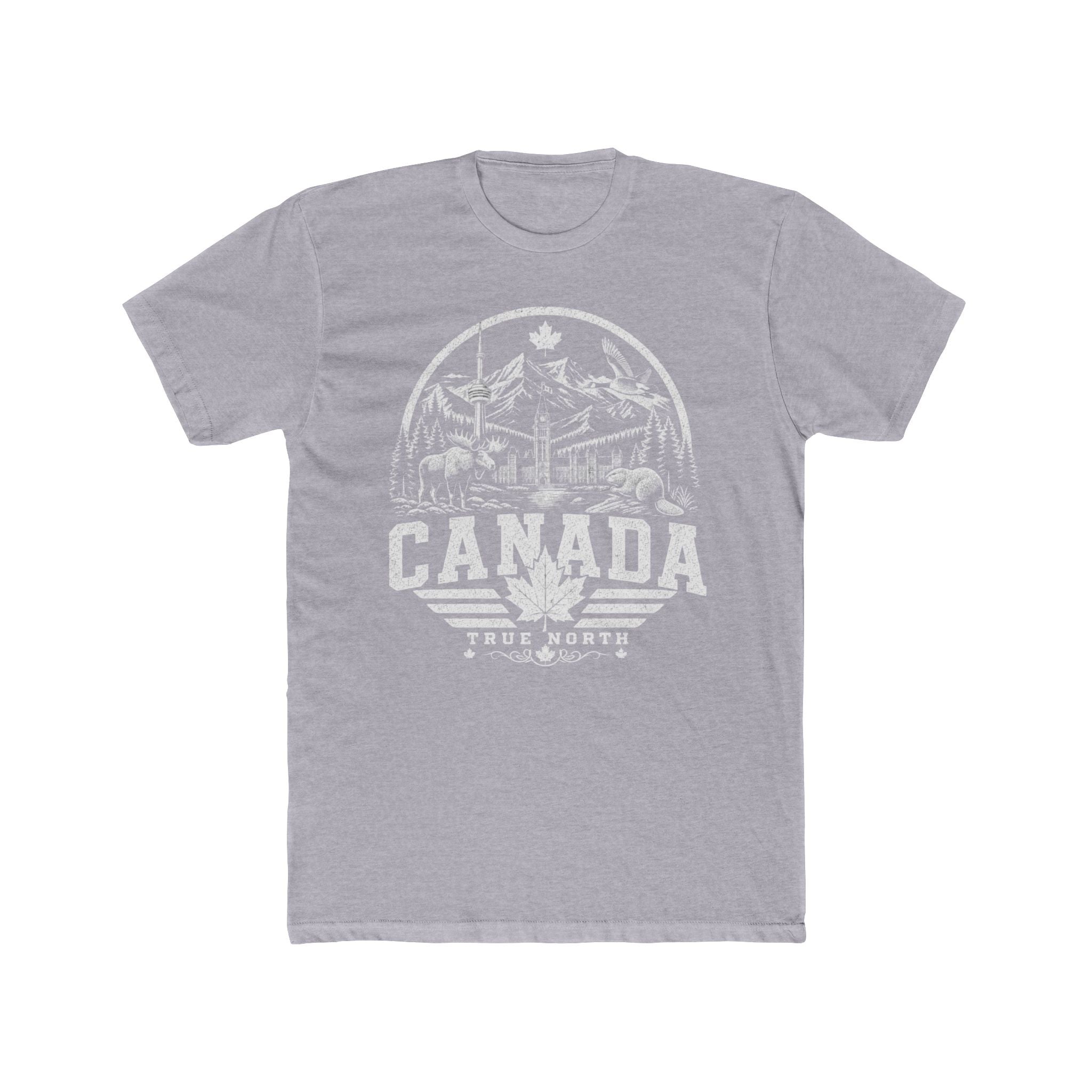 Canada vintage landmarks men's tee — iconic landmark design | Nameshi Destinations (view 3)