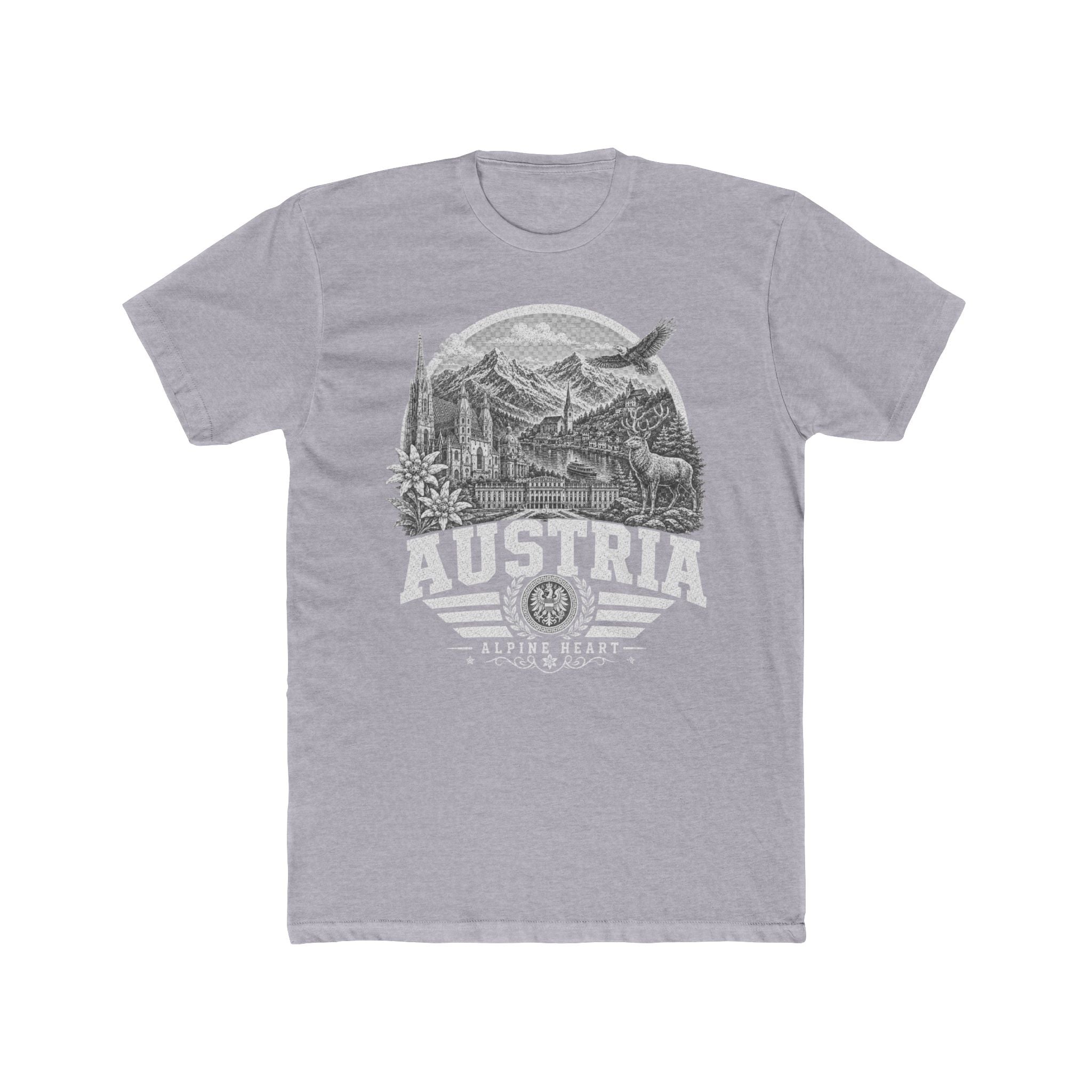 Austria vintage landmarks men's tee — iconic landmark design | Nameshi Destinations (view 3)