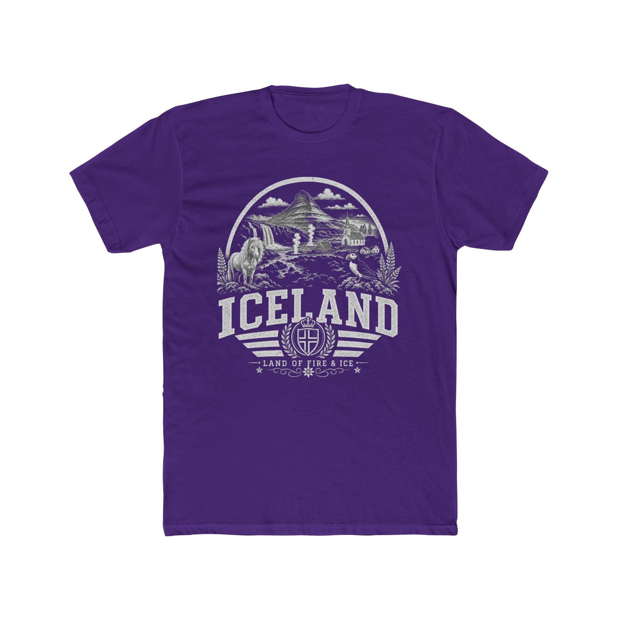 Iceland vintage landmarks men's tee — iconic landmark design | Nameshi Destinations (view 13)