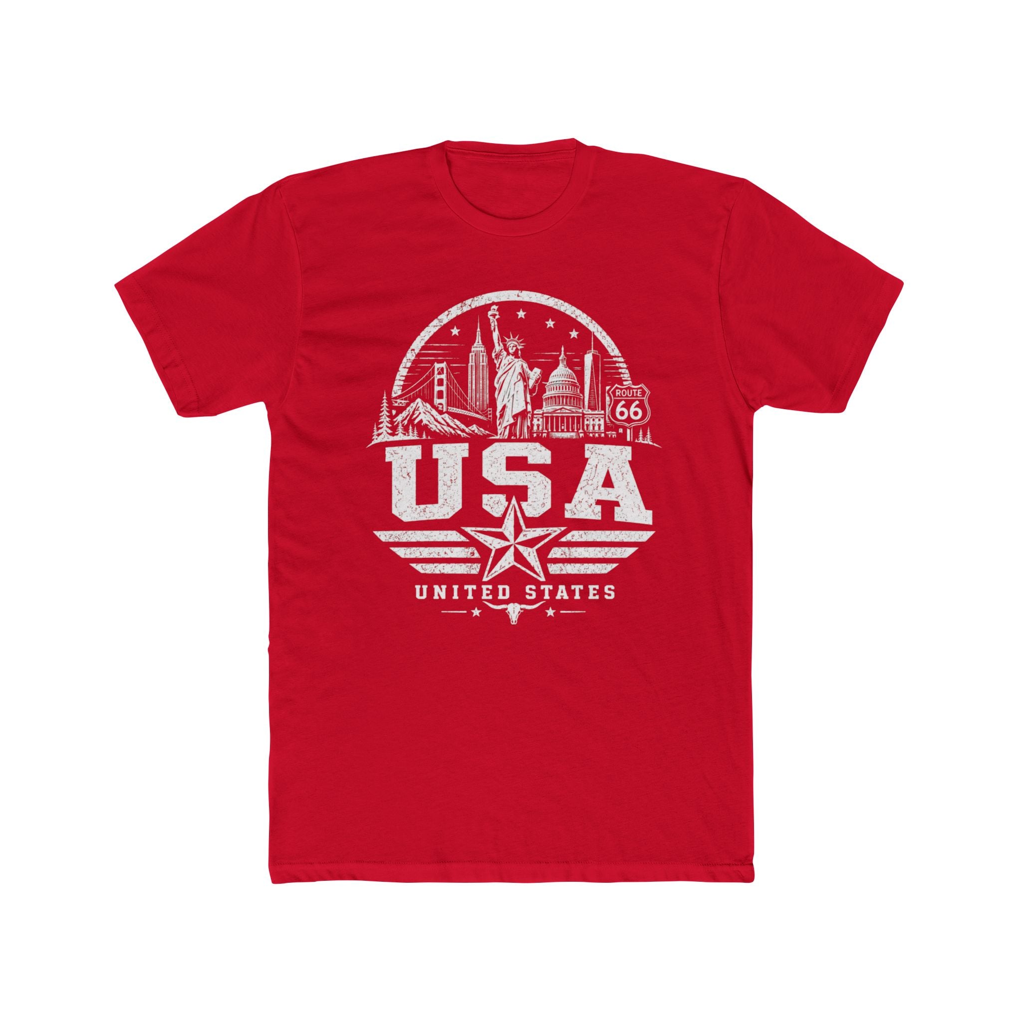USA vintage landmarks men's tee — iconic landmark design | Nameshi Destinations (view 13)