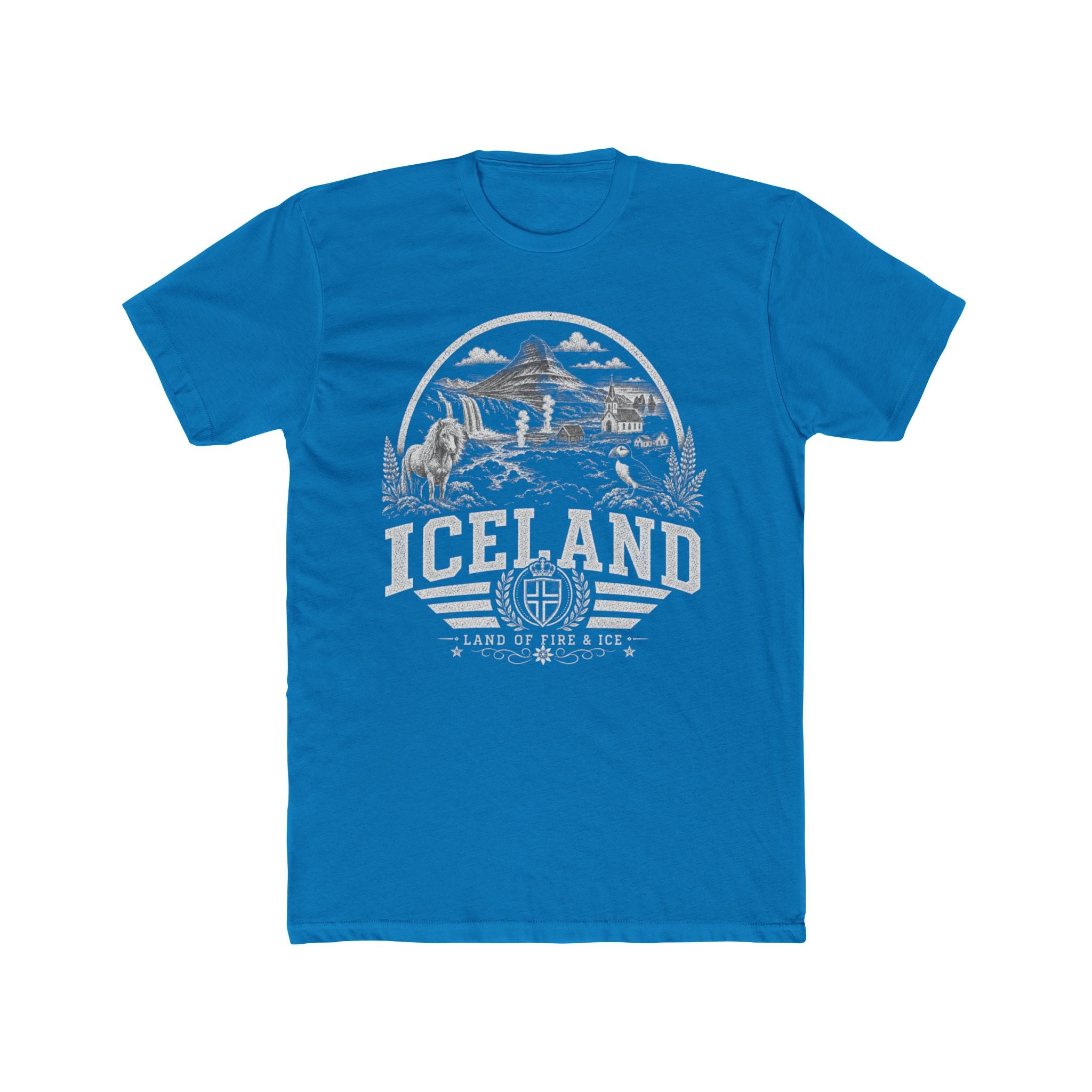 Iceland vintage landmarks men's tee — iconic landmark design | Nameshi Destinations (view 9)