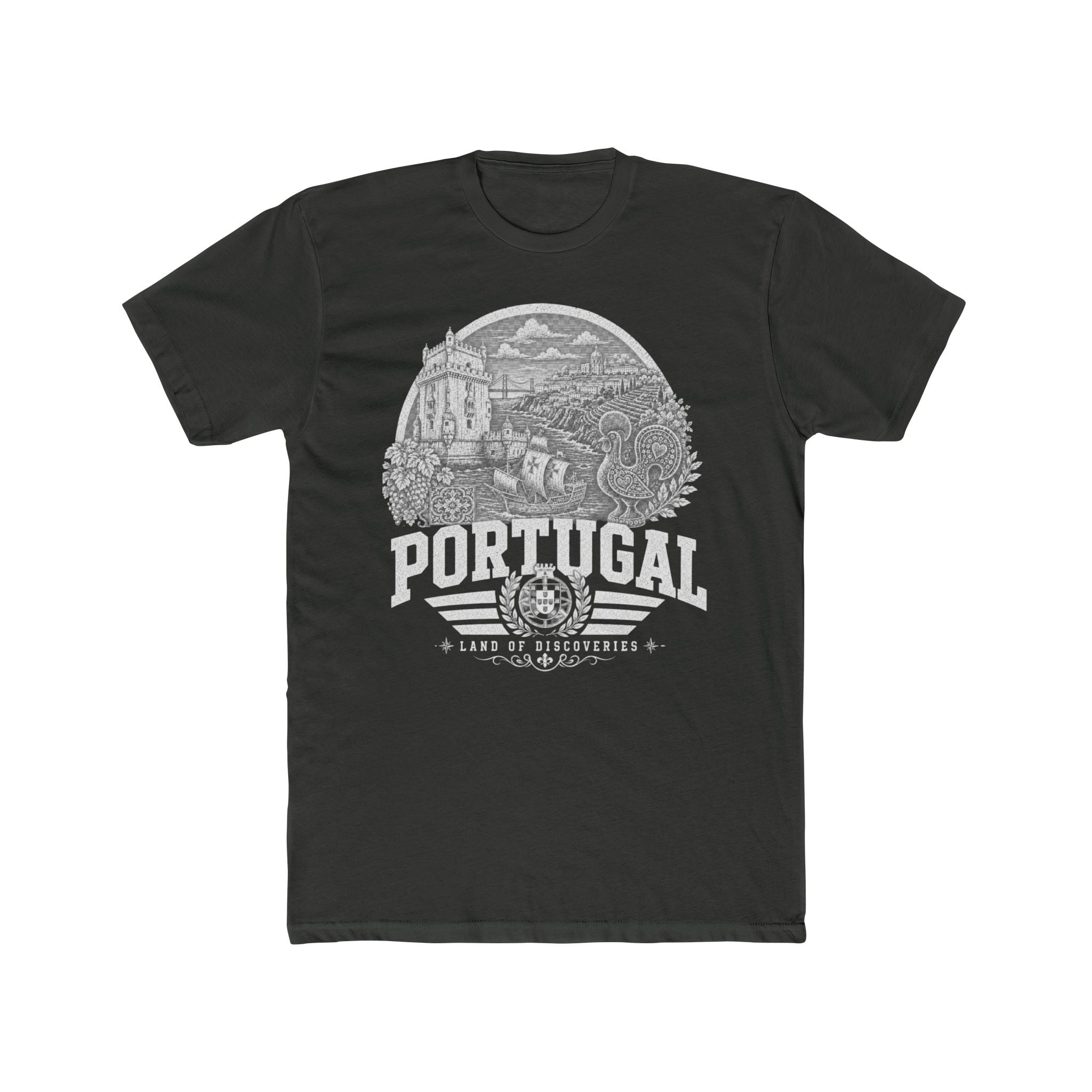 Portugal vintage landmarks men's tee — iconic landmark design | Nameshi Destinations (view 5)