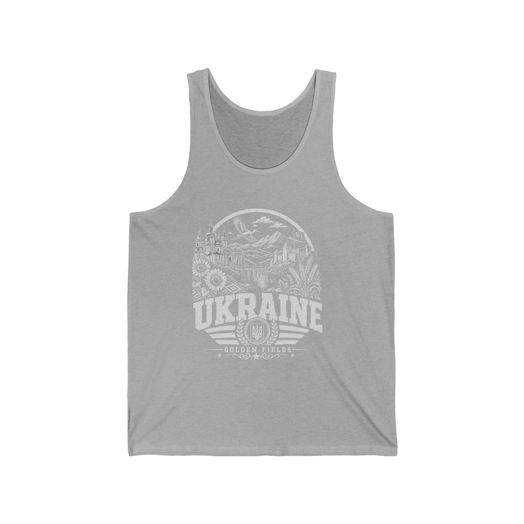 Ukraine vintage landmarks men's tank top — iconic landmark design | Nameshi Destinations (view 5)