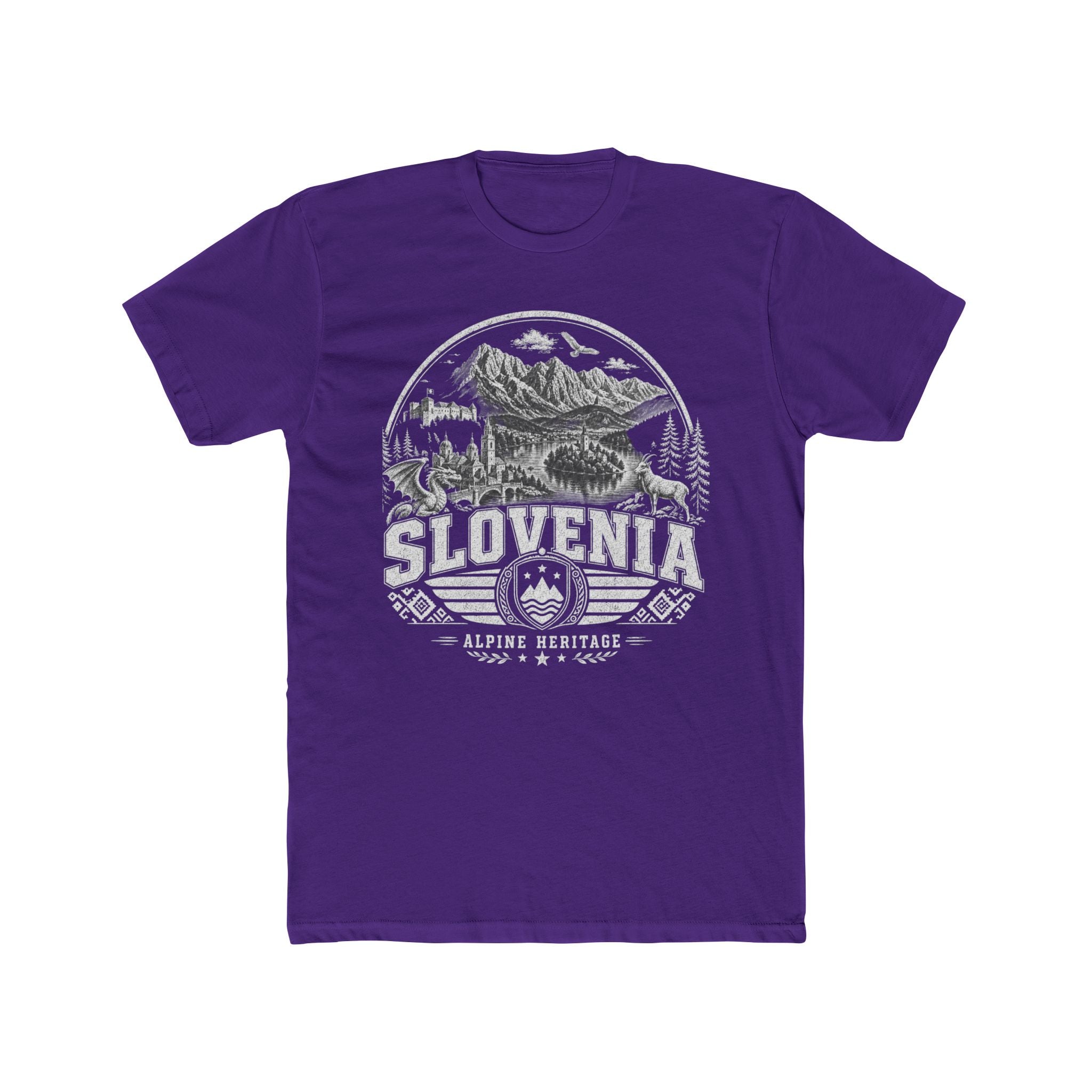 Slovenia vintage landmarks men's tee — iconic landmark design | Nameshi Destinations (view 13)