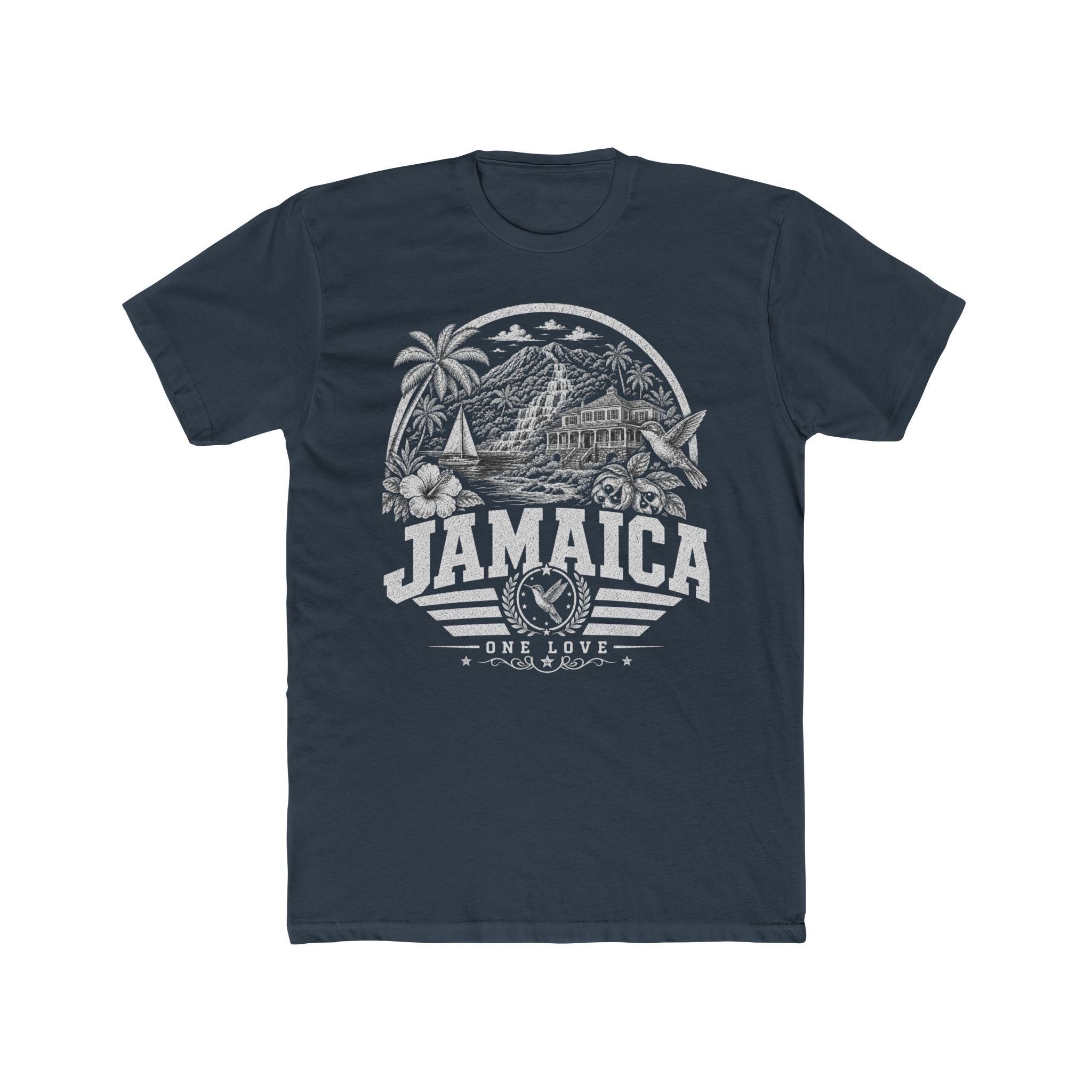 Jamaica vintage landmarks men's tee — iconic landmark design | Nameshi Destinations (view 8)