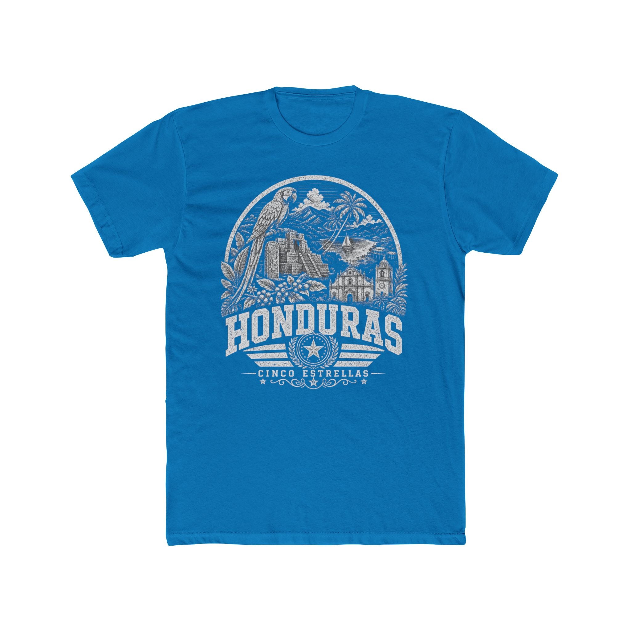 Honduras vintage landmarks men's tee — iconic landmark design | Nameshi Destinations (view 8)