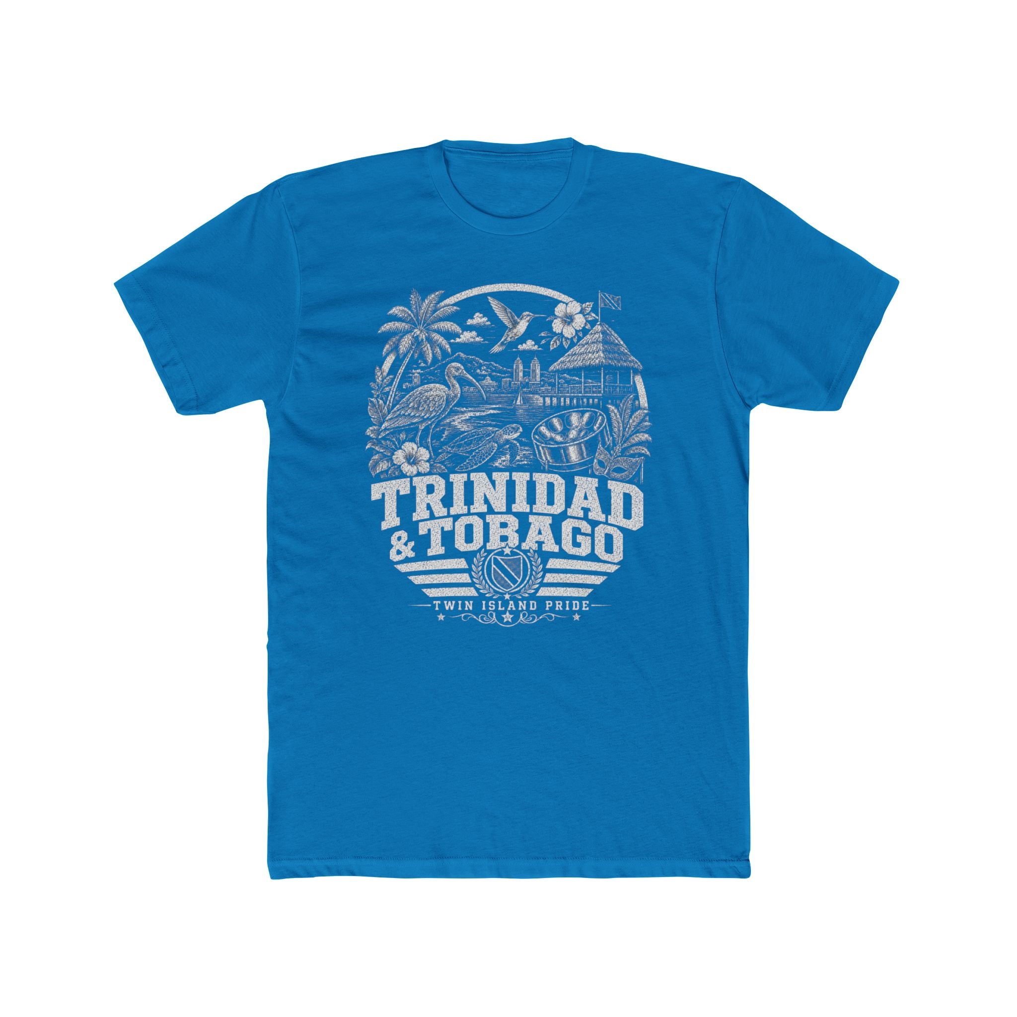 Trinidad y Tobago vintage landmarks men's tee — iconic landmark design | Nameshi Destinations (view 9)
