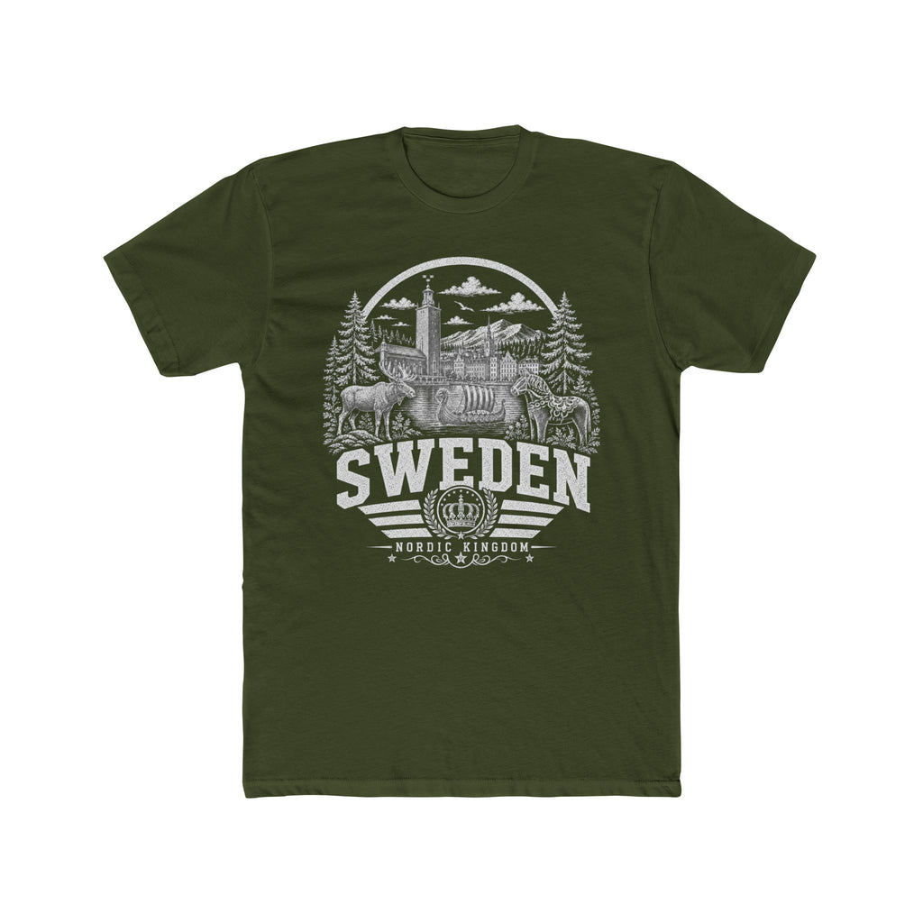 Sweden vintage landmarks men's tee — iconic landmark design | Nameshi Destinations (view 4)