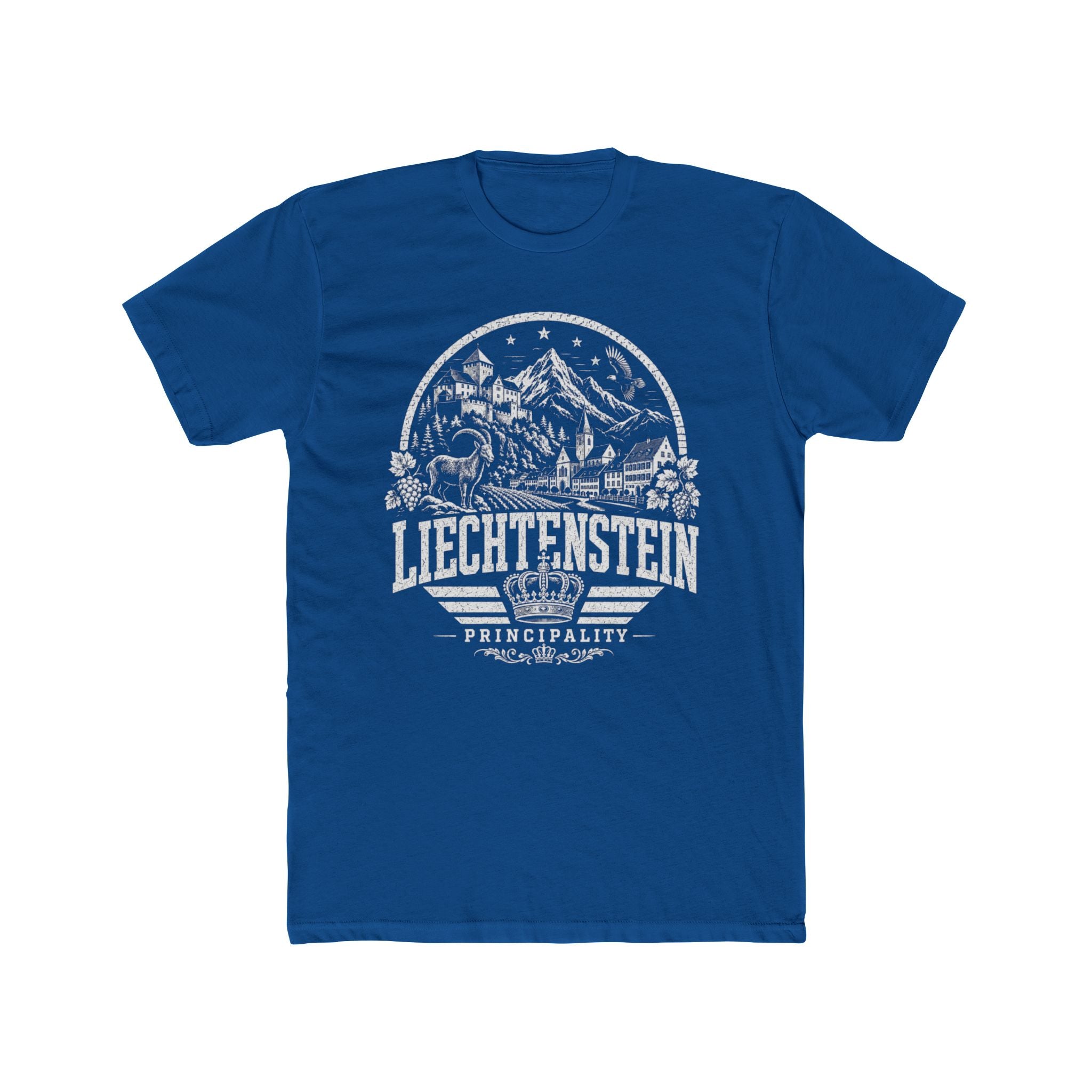 Liechtenstein vintage landmarks men's tee — iconic landmark design | Nameshi Destinations (view 10)