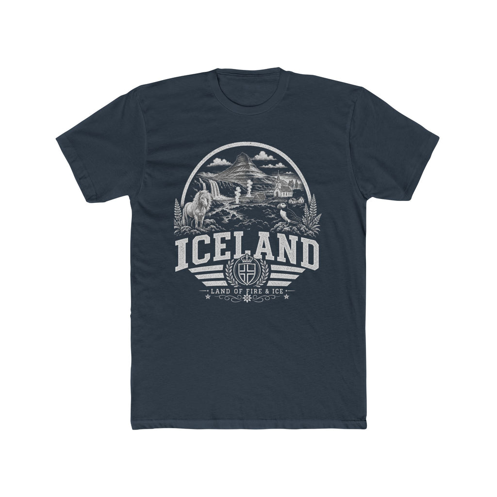 Iceland vintage landmarks men's tee — iconic landmark design | Nameshi Destinations (view 8)
