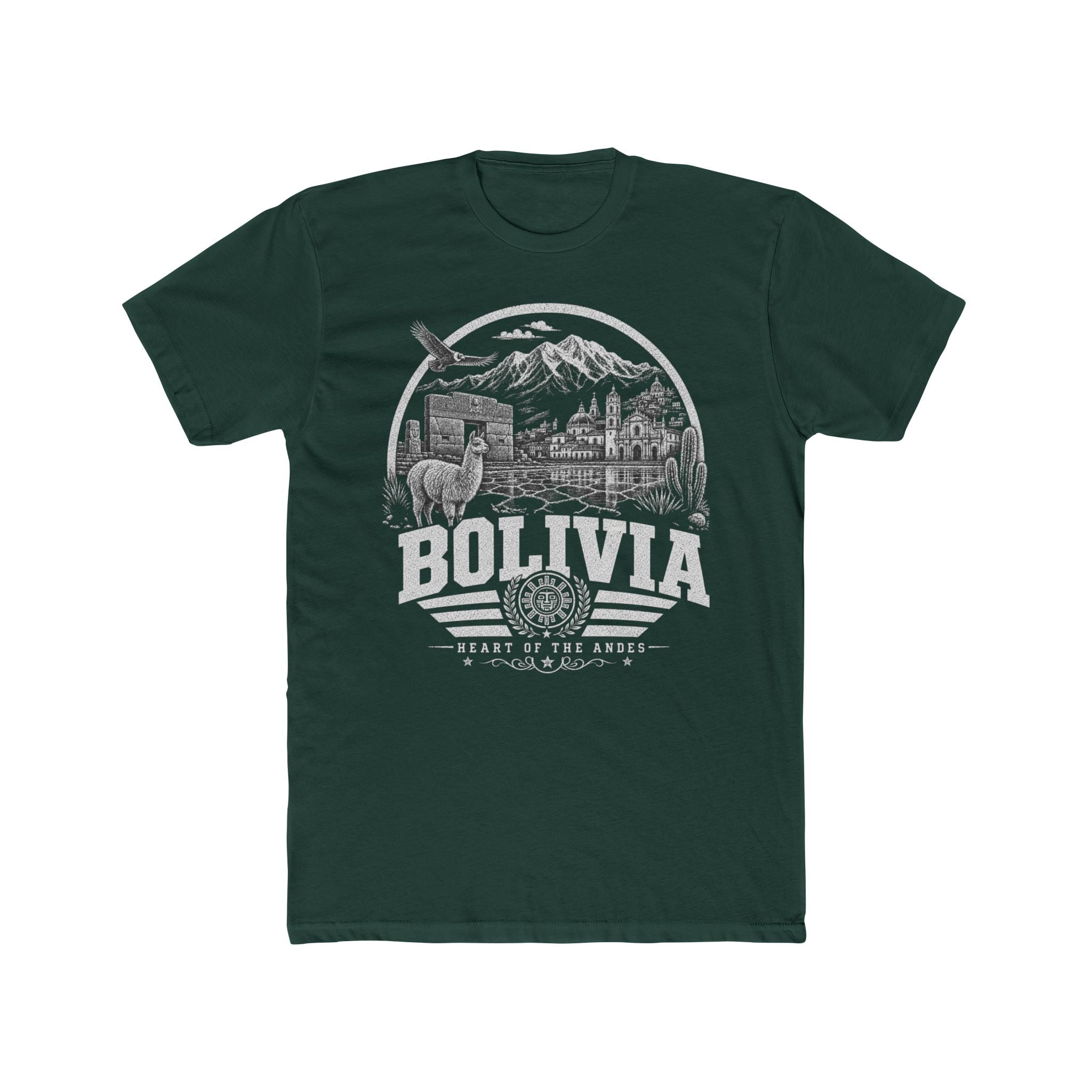 Bolivia vintage landmarks men's tee — iconic landmark design | Nameshi Destinations (view 7)