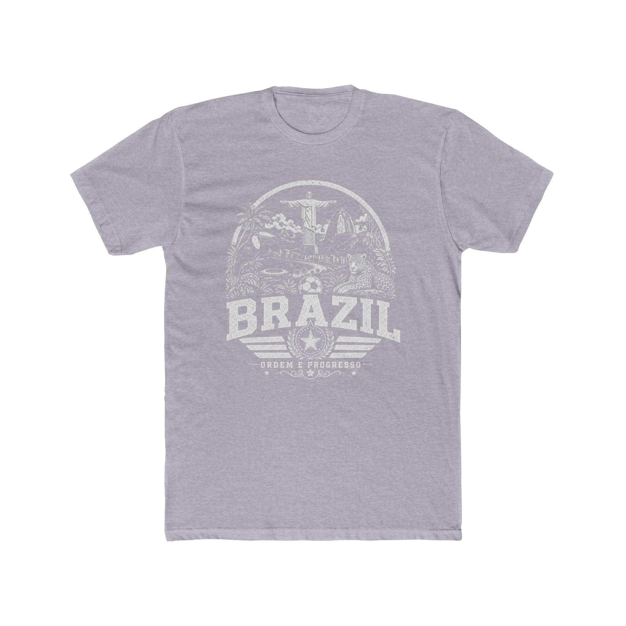 Brazil vintage landmarks men's tee — iconic landmark design | Nameshi Destinations (view 4)