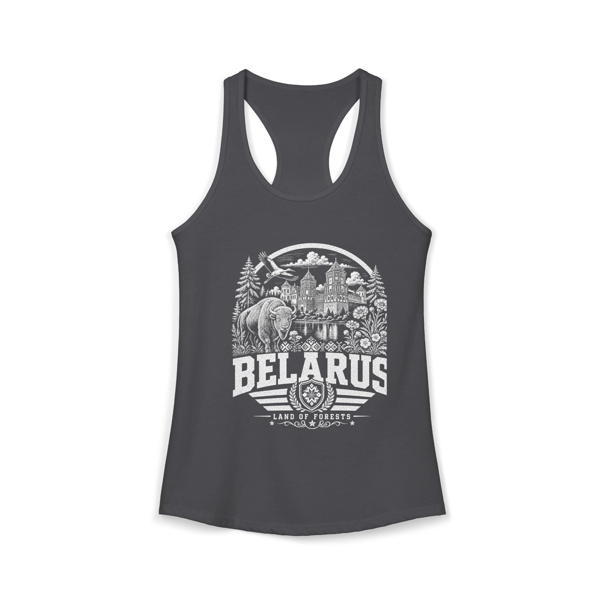 Belarus vintage landmarks tank top — iconic landmark design | Nameshi Destinations (view 12)