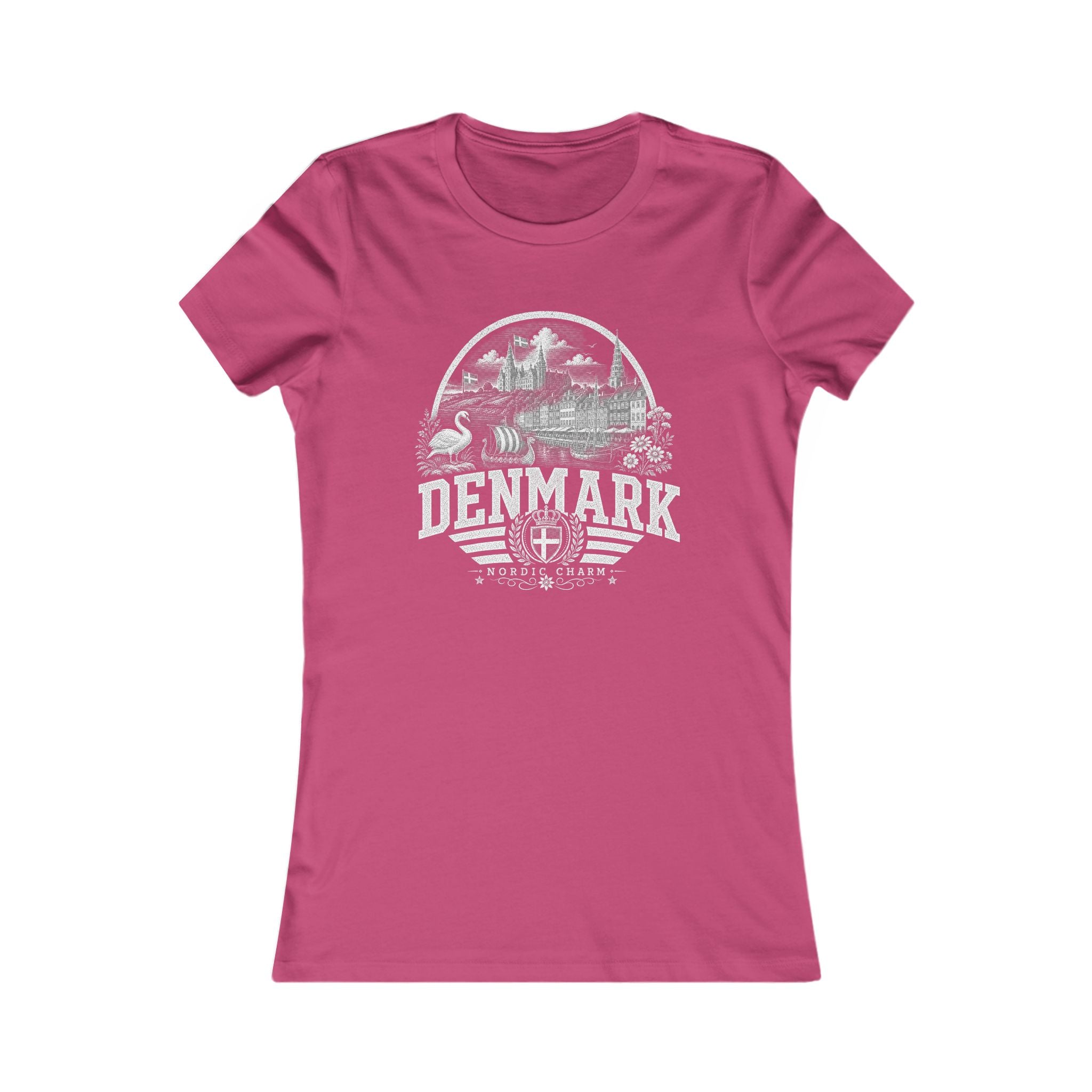 Denmark vintage landmarks women's tee — iconic landmark design | Nameshi Destinations (view 16)