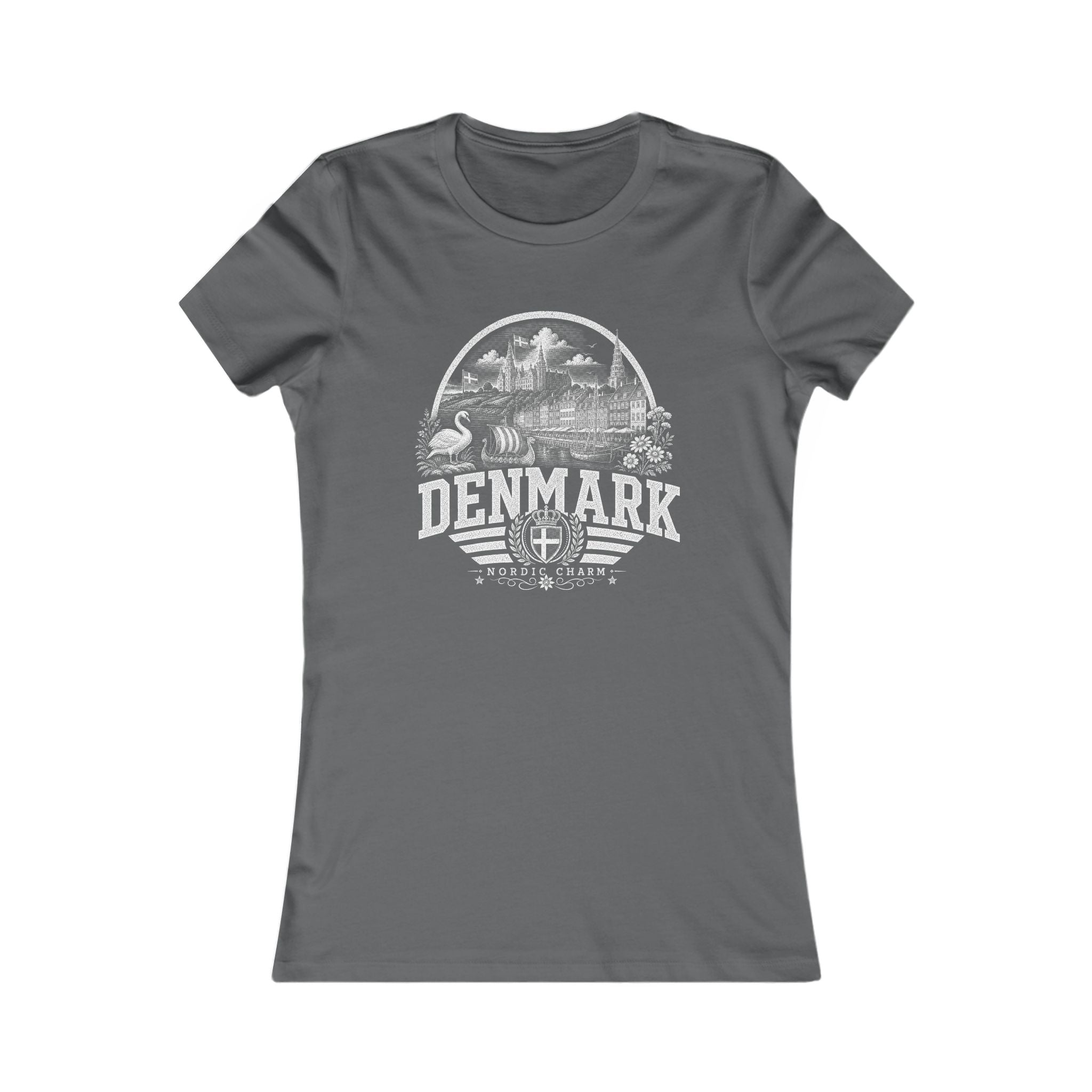 Denmark vintage landmarks women's tee — iconic landmark design | Nameshi Destinations (view 11)