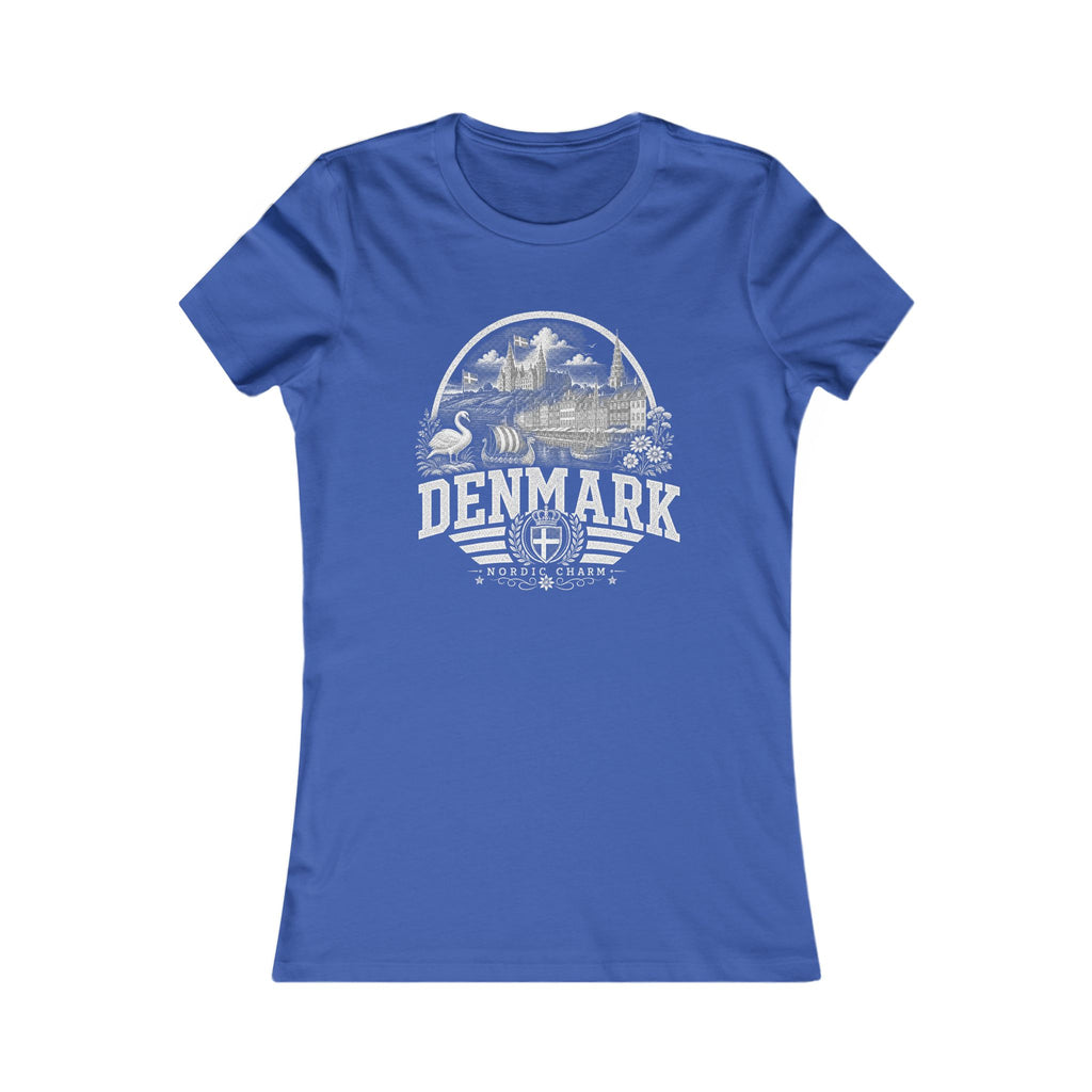 Denmark vintage landmarks women's tee — iconic landmark design | Nameshi Destinations (view 3)