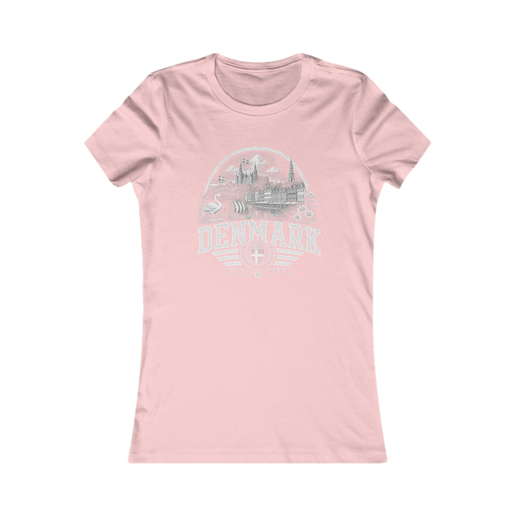 Denmark vintage landmarks women's tee — iconic landmark design | Nameshi Destinations (view 7)