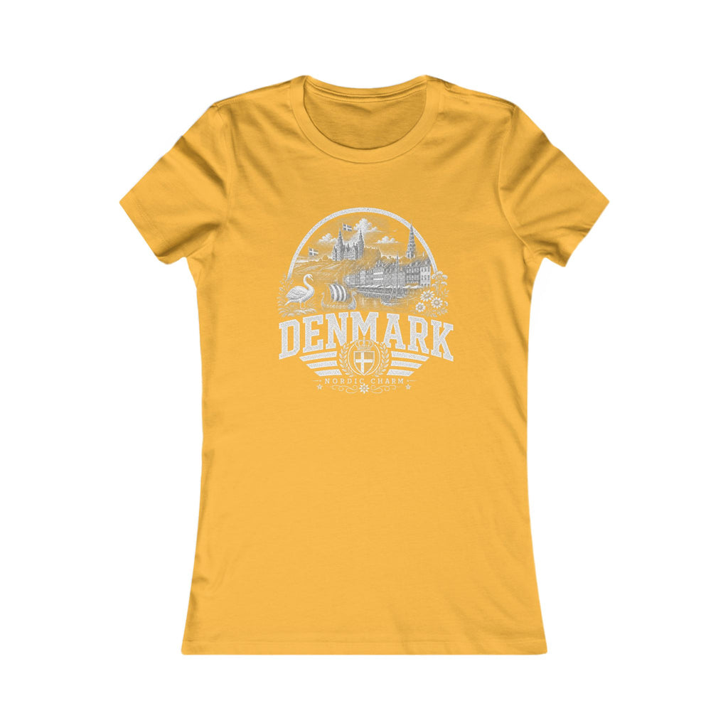 Denmark vintage landmarks women's tee — iconic landmark design | Nameshi Destinations (view 8)