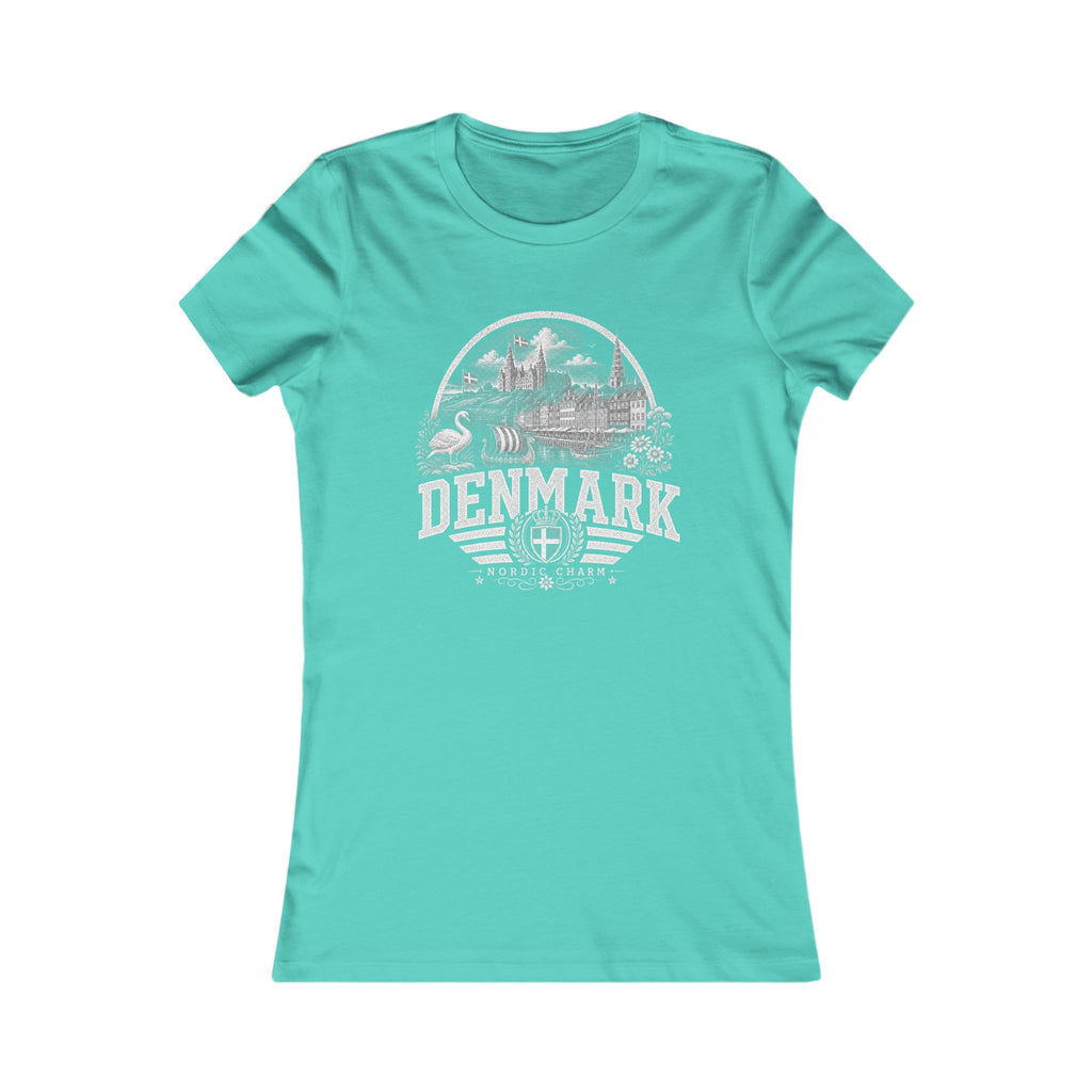 Denmark vintage landmarks women's tee — iconic landmark design | Nameshi Destinations (view 14)