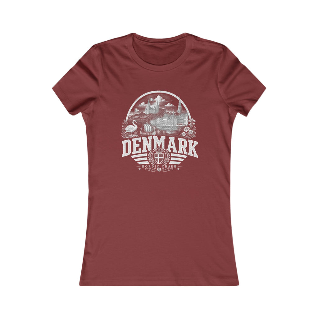 Denmark vintage landmarks women's tee — iconic landmark design | Nameshi Destinations (view 15)