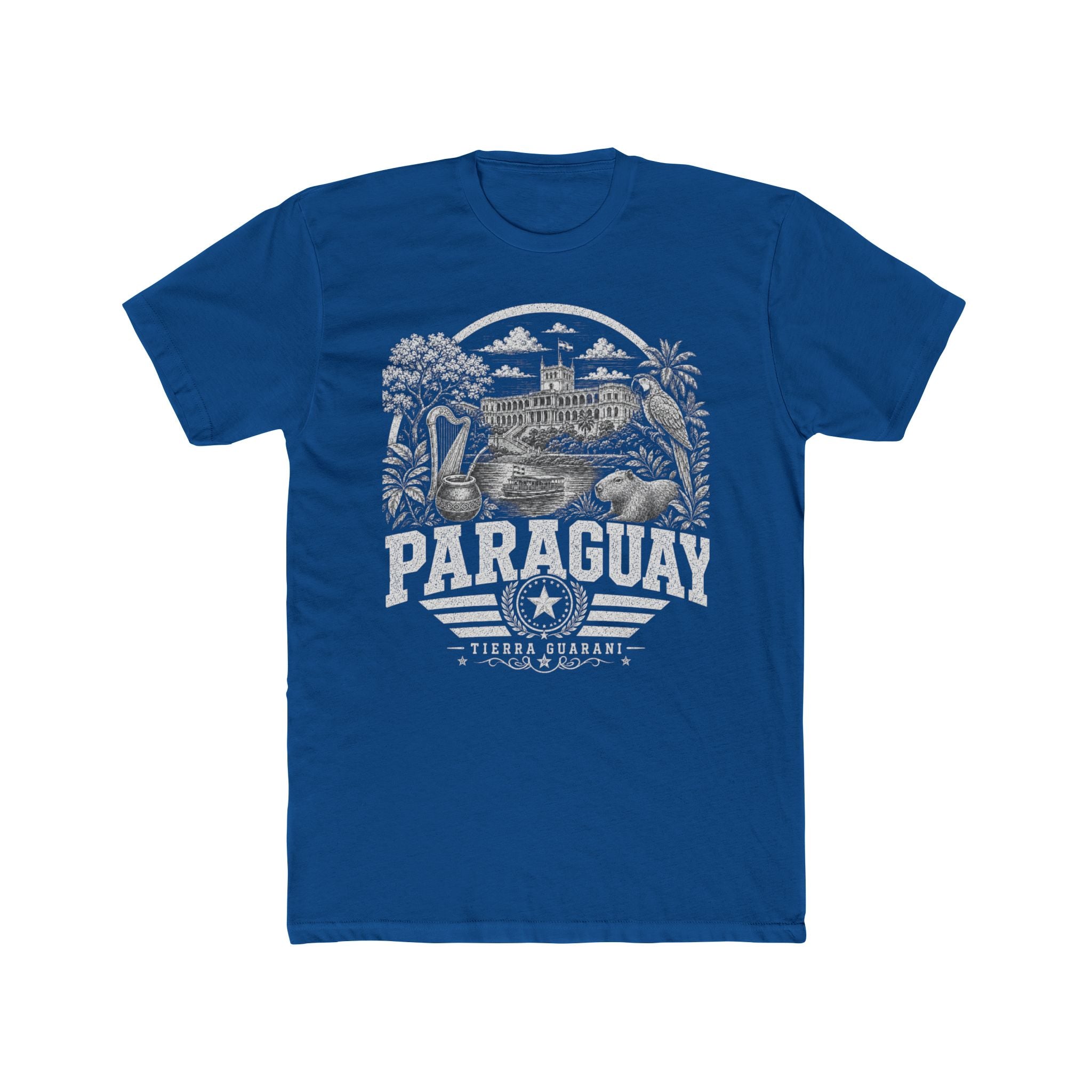 Paraguay vintage landmarks men's tee — iconic landmark design | Nameshi Destinations (view 10)