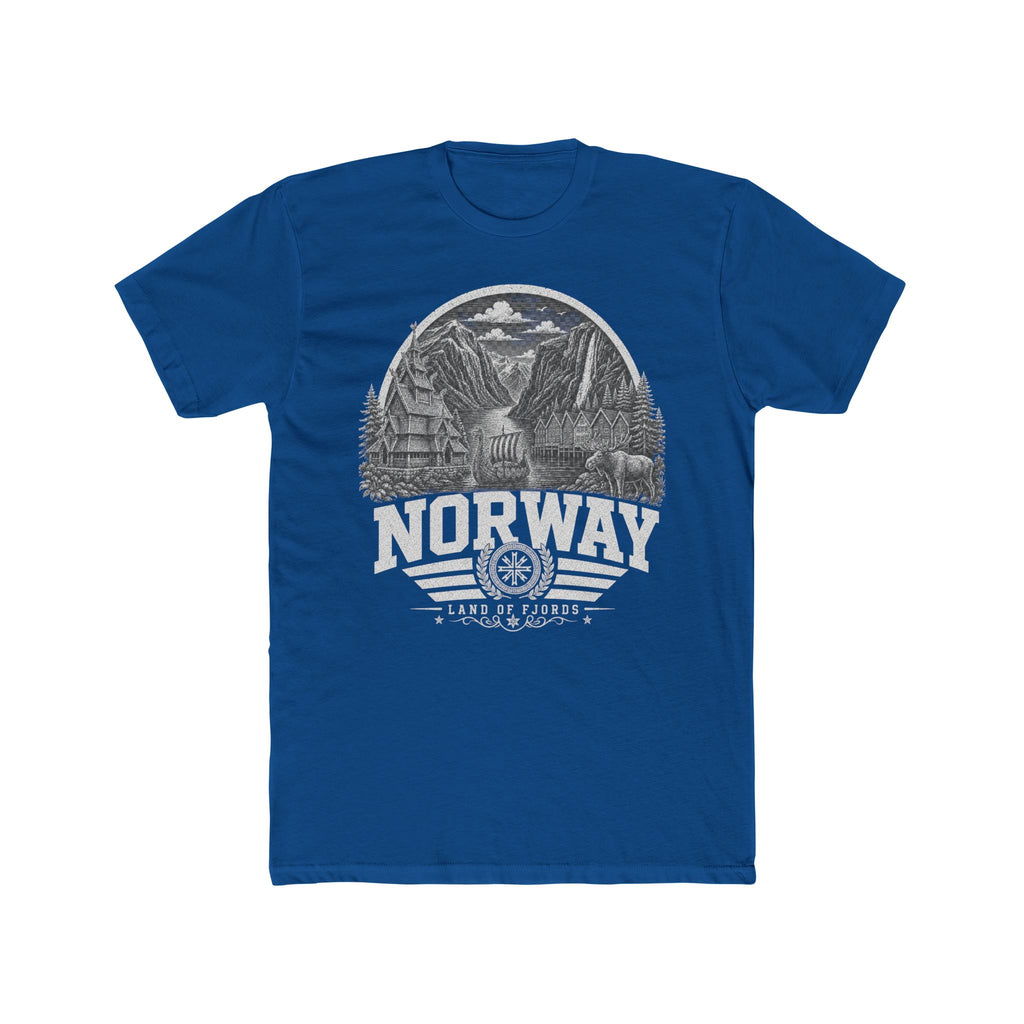 Norway vintage landmarks men's tee — iconic landmark design | Nameshi Destinations (view 10)