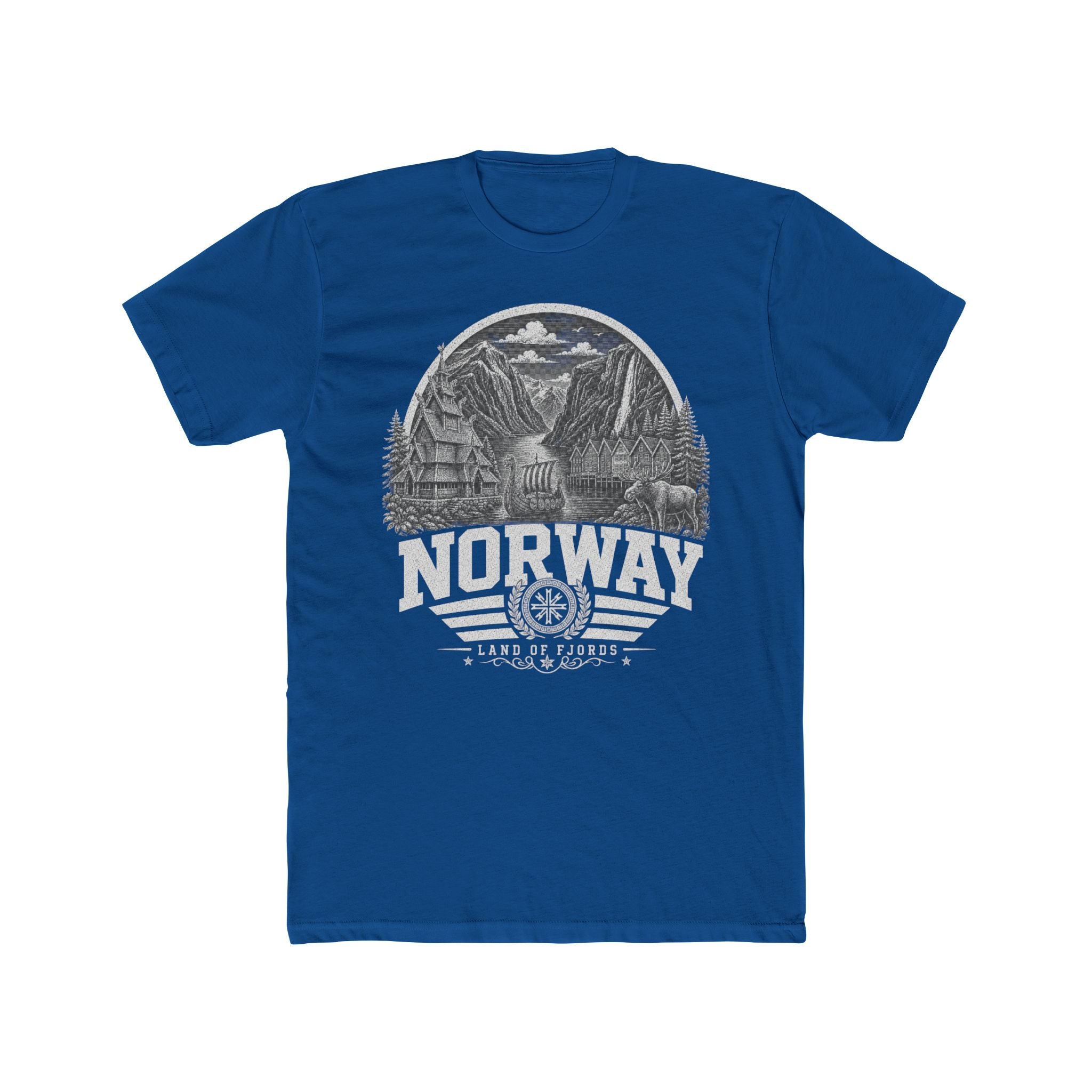 Norway vintage landmarks men's tee — iconic landmark design | Nameshi Destinations (view 10)