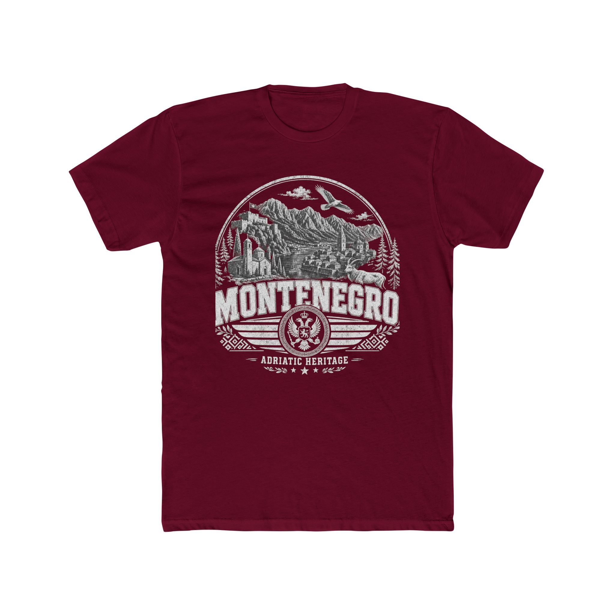 Montenegro vintage landmarks men's tee — iconic landmark design | Nameshi Destinations (view 14)