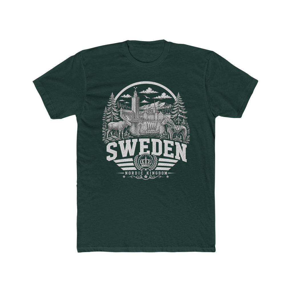 Sweden vintage landmarks men's tee — iconic landmark design | Nameshi Destinations (view 7)