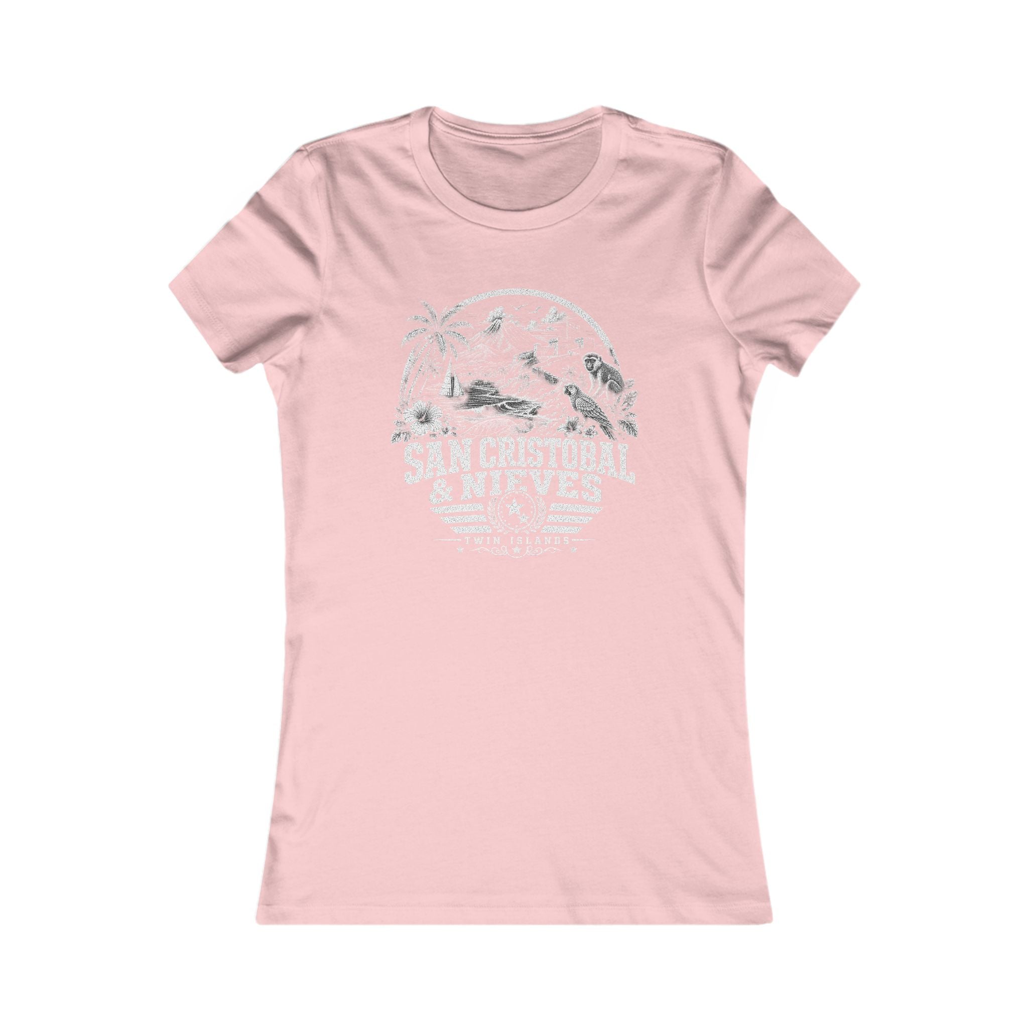 San Cristóbal y Nieves vintage landmarks women's tee — iconic landmark design | Nameshi Destinations (view 13)