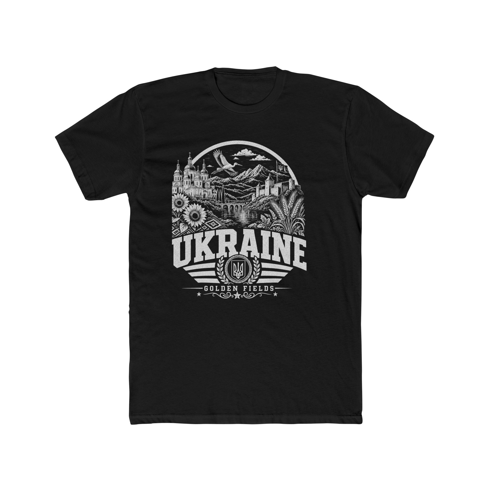 Ukraine vintage landmarks men's tee — iconic landmark design | Nameshi Destinations (view 2)