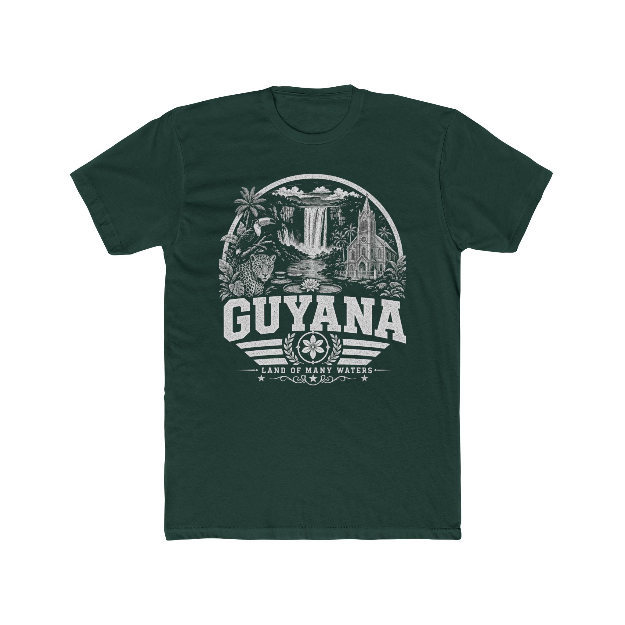 Guyana vintage landmarks men's tee — iconic landmark design | Nameshi Destinations (view 7)