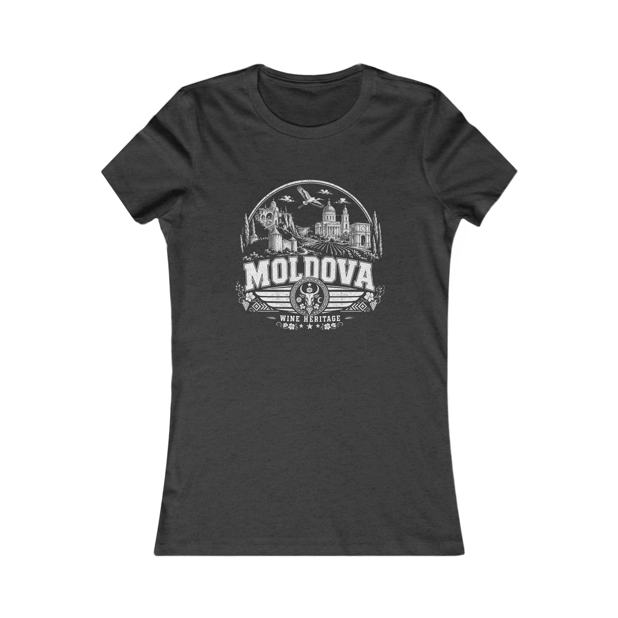 Moldova vintage landmarks women's tee — iconic landmark design | Nameshi Destinations (view 4)