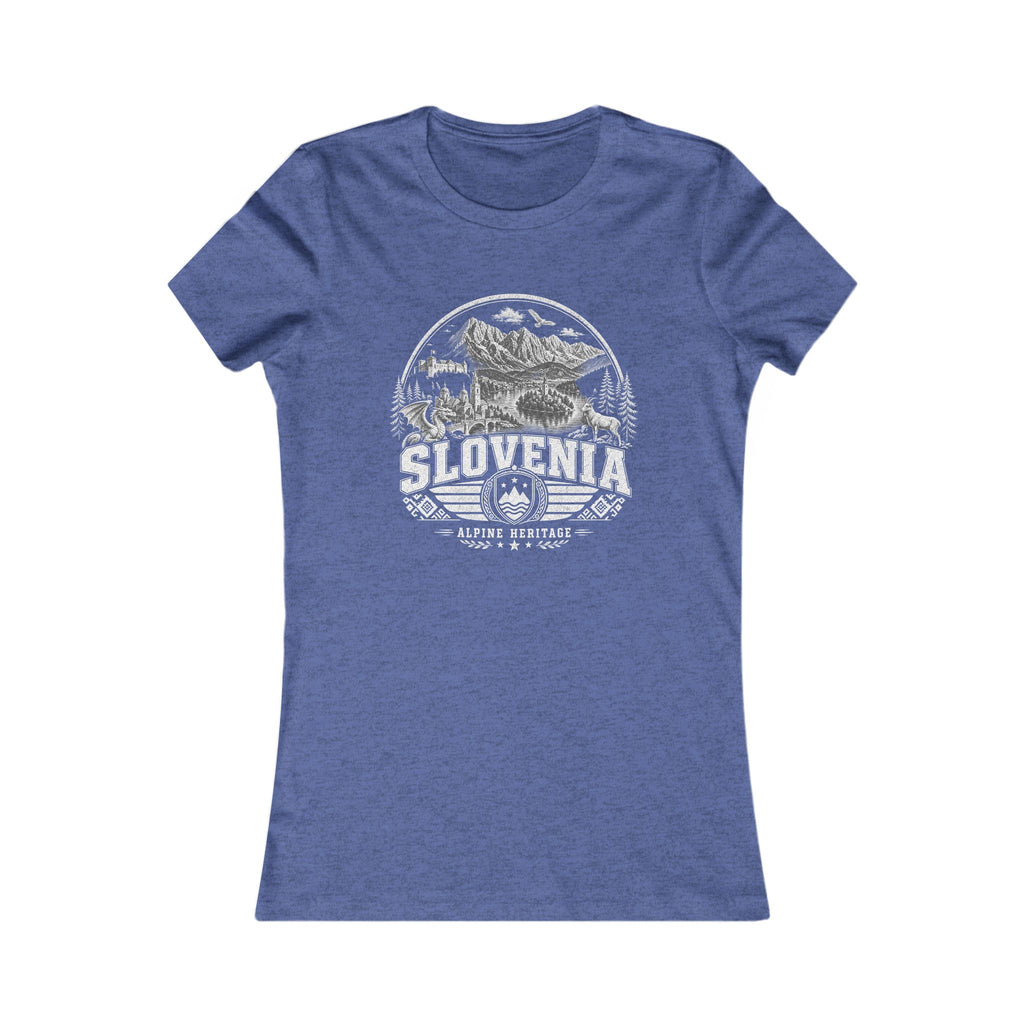 Slovenia vintage landmarks women's tee — iconic landmark design | Nameshi Destinations (view 13)