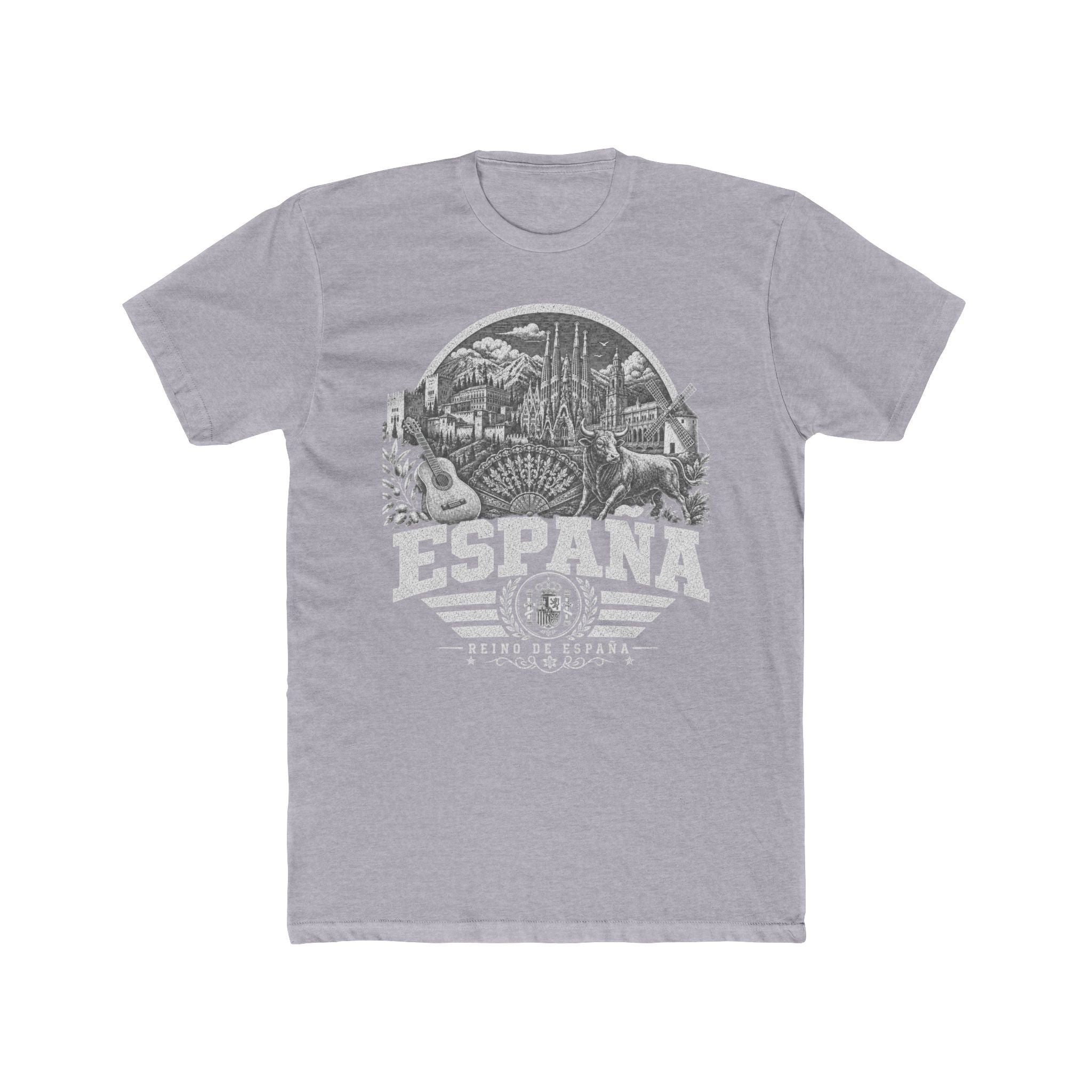 España vintage landmarks men's tee — iconic landmark design | Nameshi Destinations (view 3)