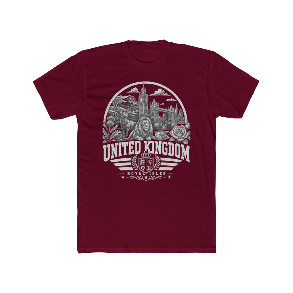 United Kingdom vintage landmarks men's tee — iconic landmark design | Nameshi Destinations (view 14)